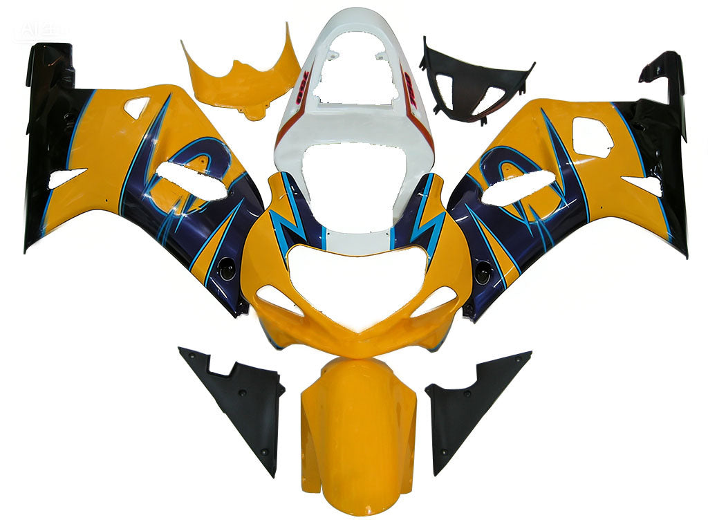 Amotopart Suzuki 01-03 GSXR600 & 00-03 GSXR750 Fairing multi-yellow Kit