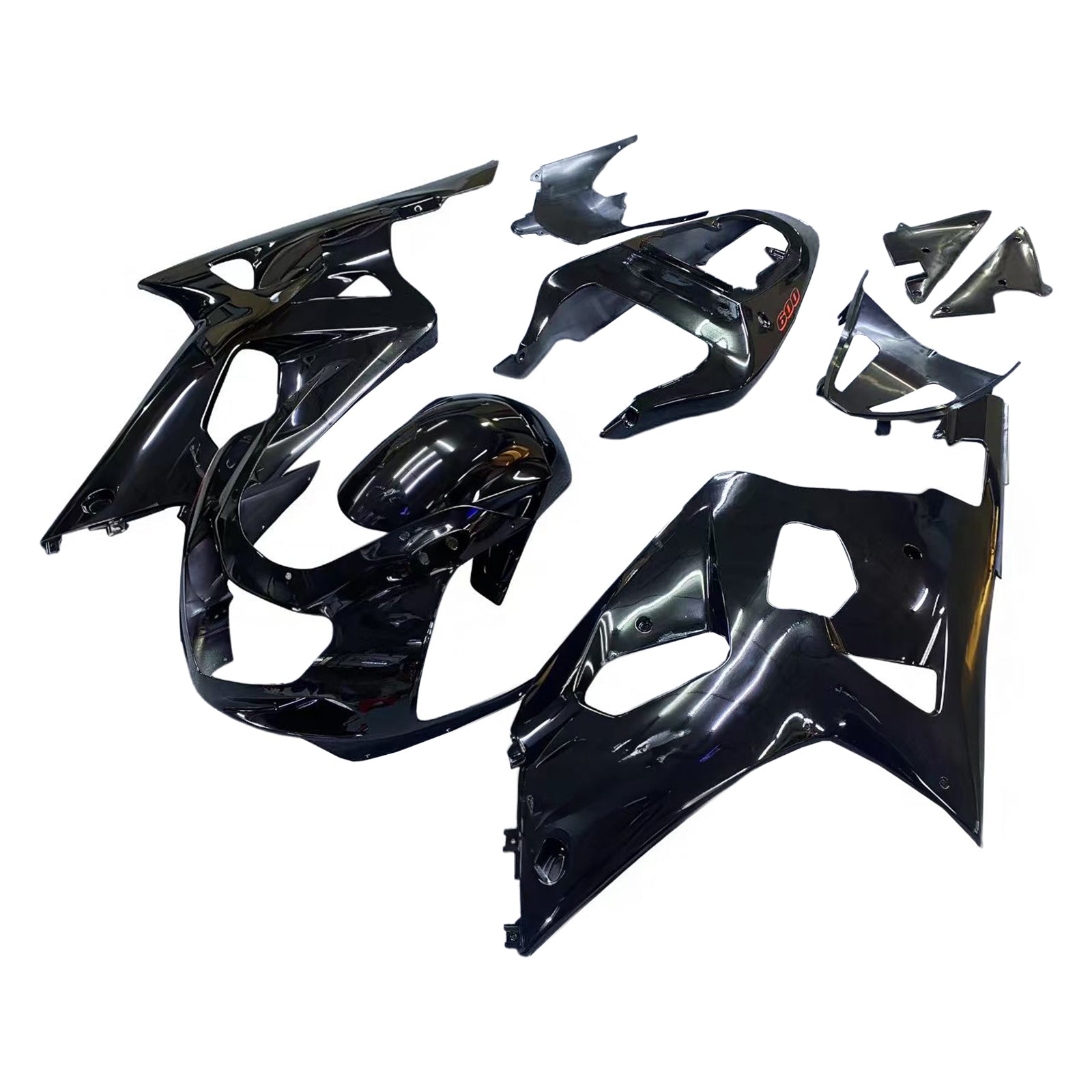 Amotopart Suzuki 01-03 GSXR600 & 00-03 GSXR750 Fairing All Black Kit