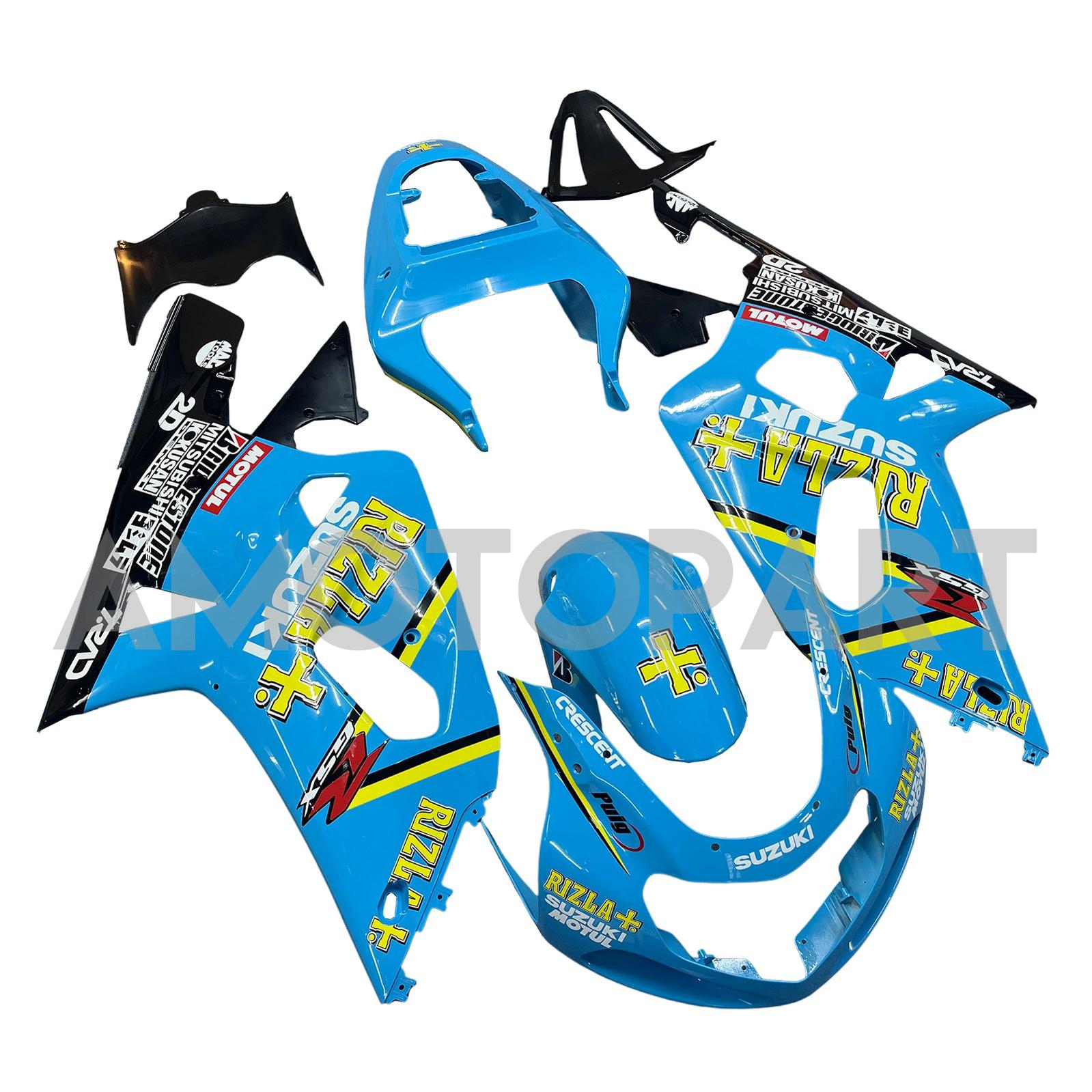 Amotopart Suzuki 01-03 GSXR600 & 00-03 GSXR750 Fairing multi-blue Kit