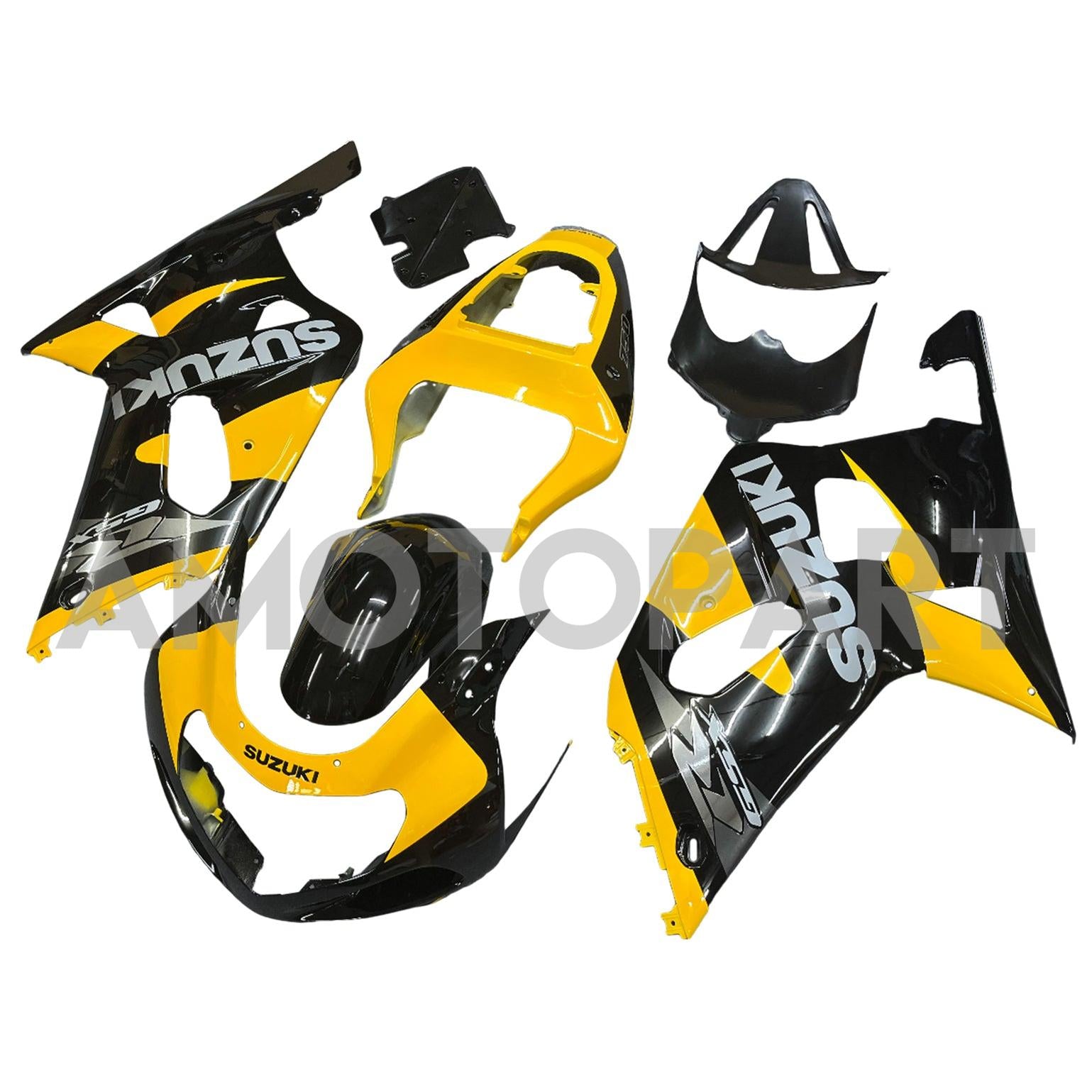 Amotopart Suzuki 01-03 GSXR600 & 00-03 GSXR750 Fairing Yellow Black Kit