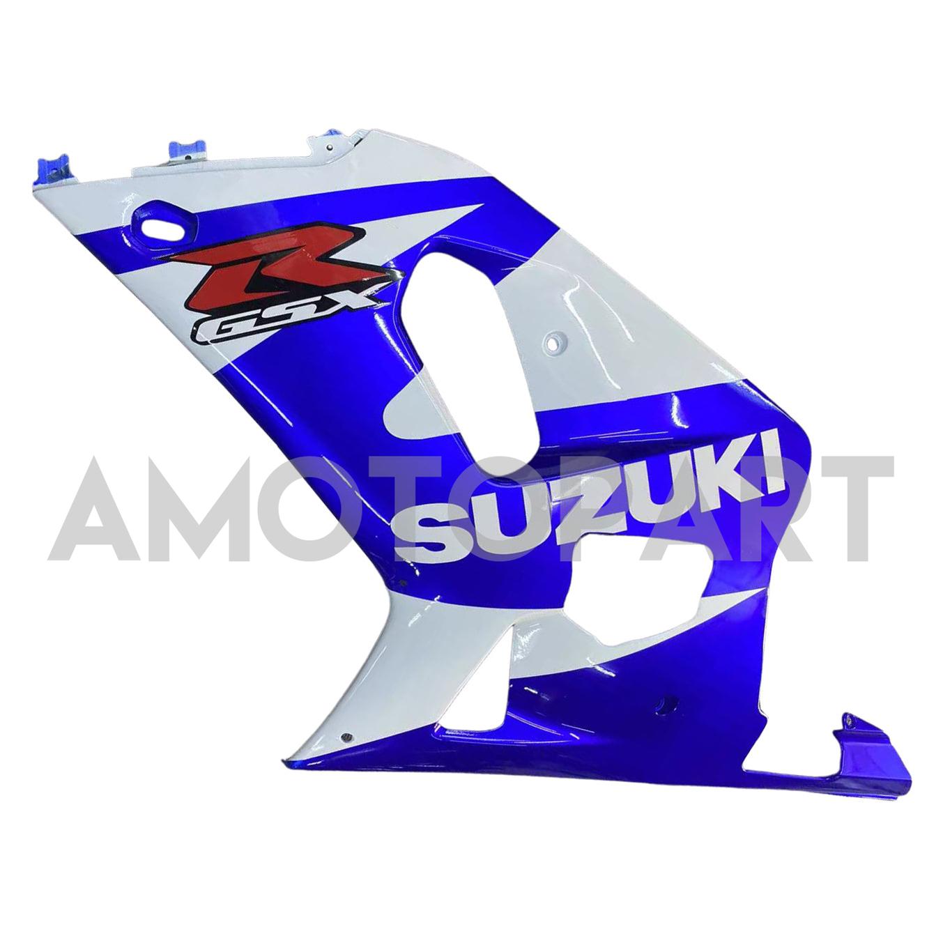 Amotopart Suzuki 01-03 GSXR600 & 00-03 GSXR750 Fairing White Blue Kit