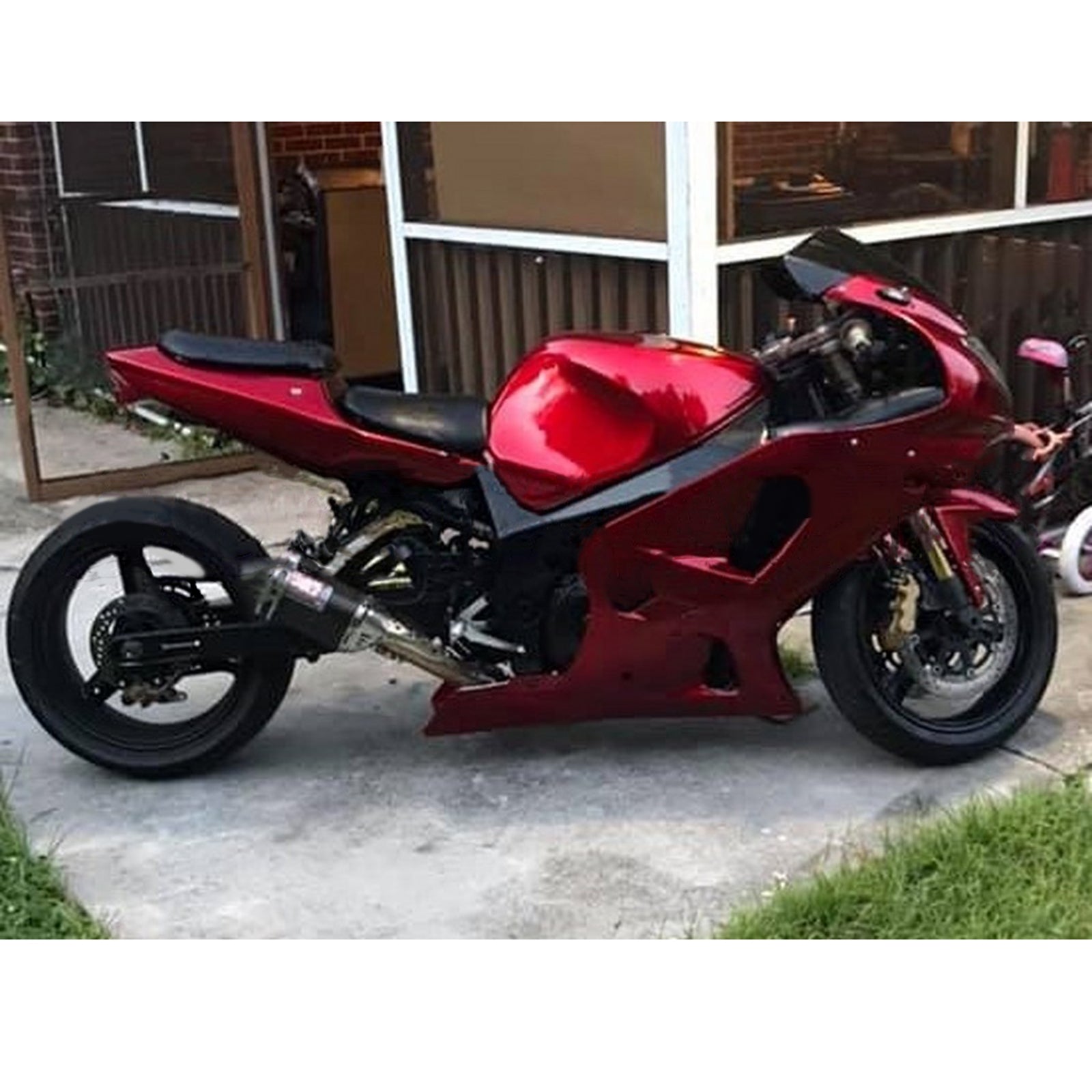 Amotopart Suzuki 01-03 GSXR600 & 00-03 GSXR750 Verkleidungssatz, glänzend rot-grau