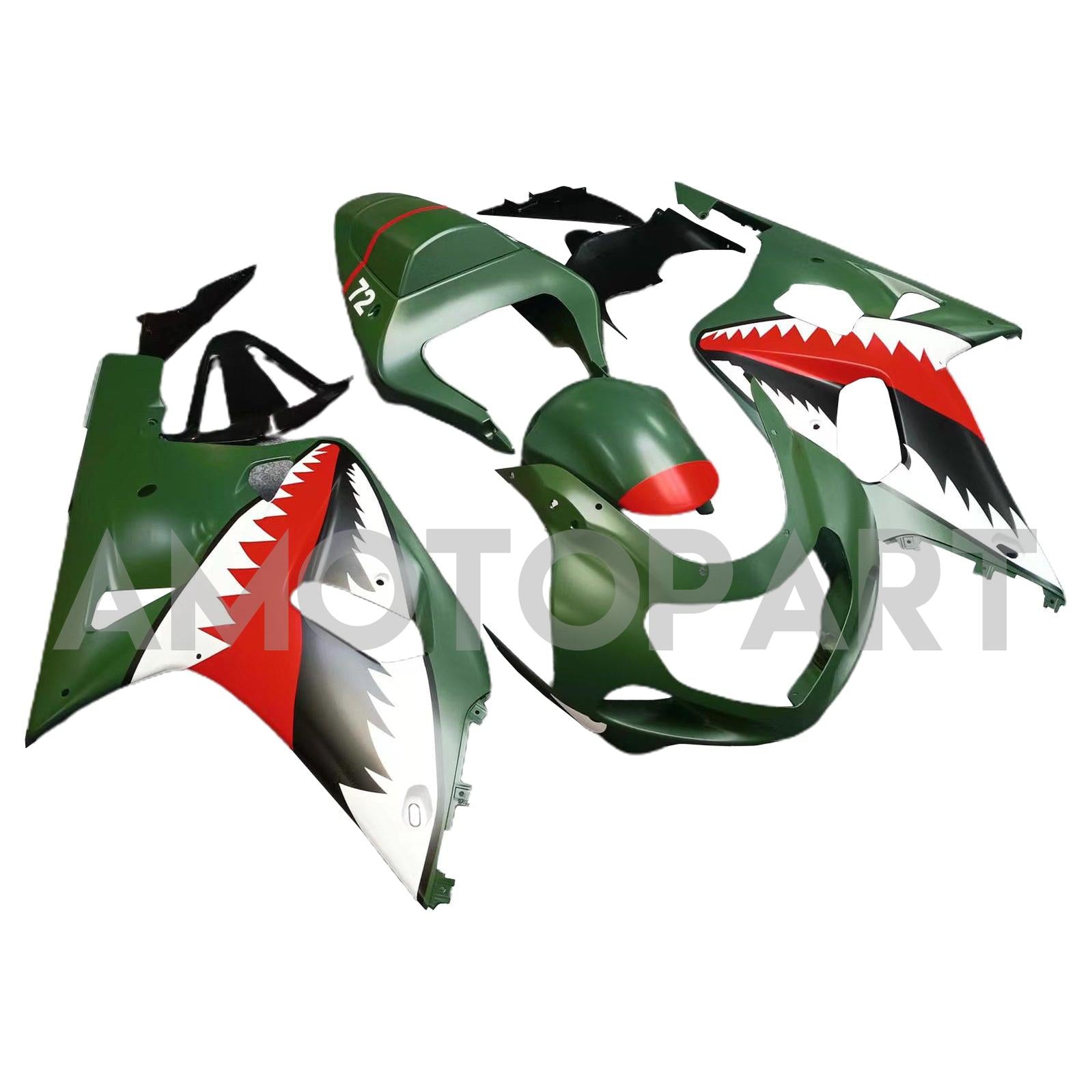 Amotopart Suzuki 01-03 GSXR600 & 00-03 GSXR750 Fairing matte green sharp Kit