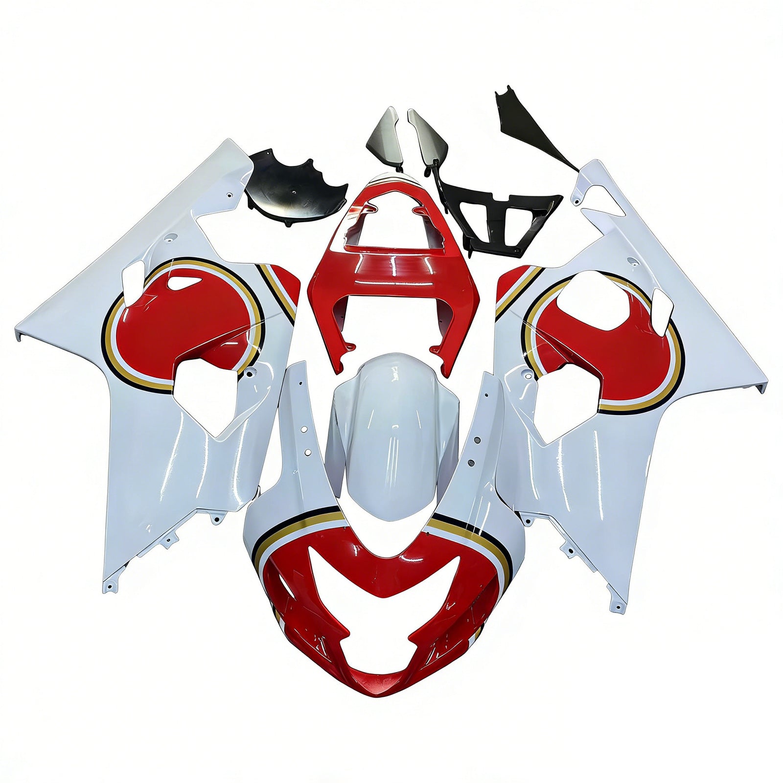 SUZUKI GSXR600 750 2004-2005 Fairing Lucky Strike Racing White & Red