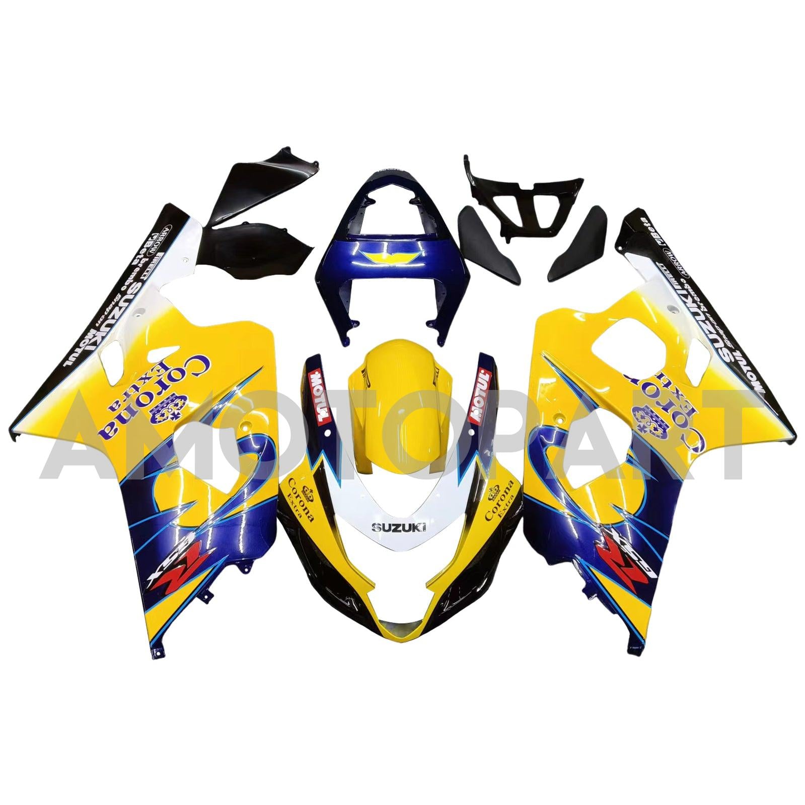 Suzuki 600 750 2004-2005 Fansando Amarelo Azul Corona GSXR Racing