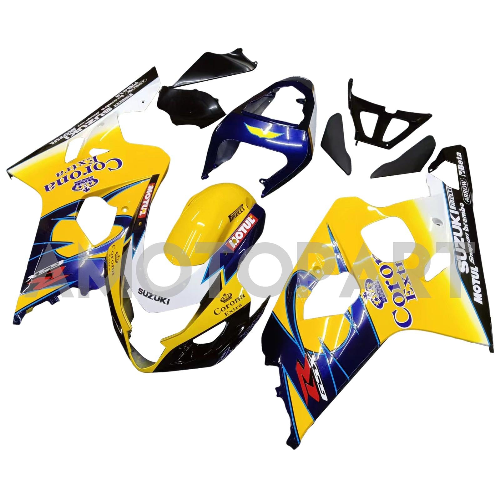 Suzuki 600 750 2004-2005 Fansando Amarelo Azul Corona GSXR Racing