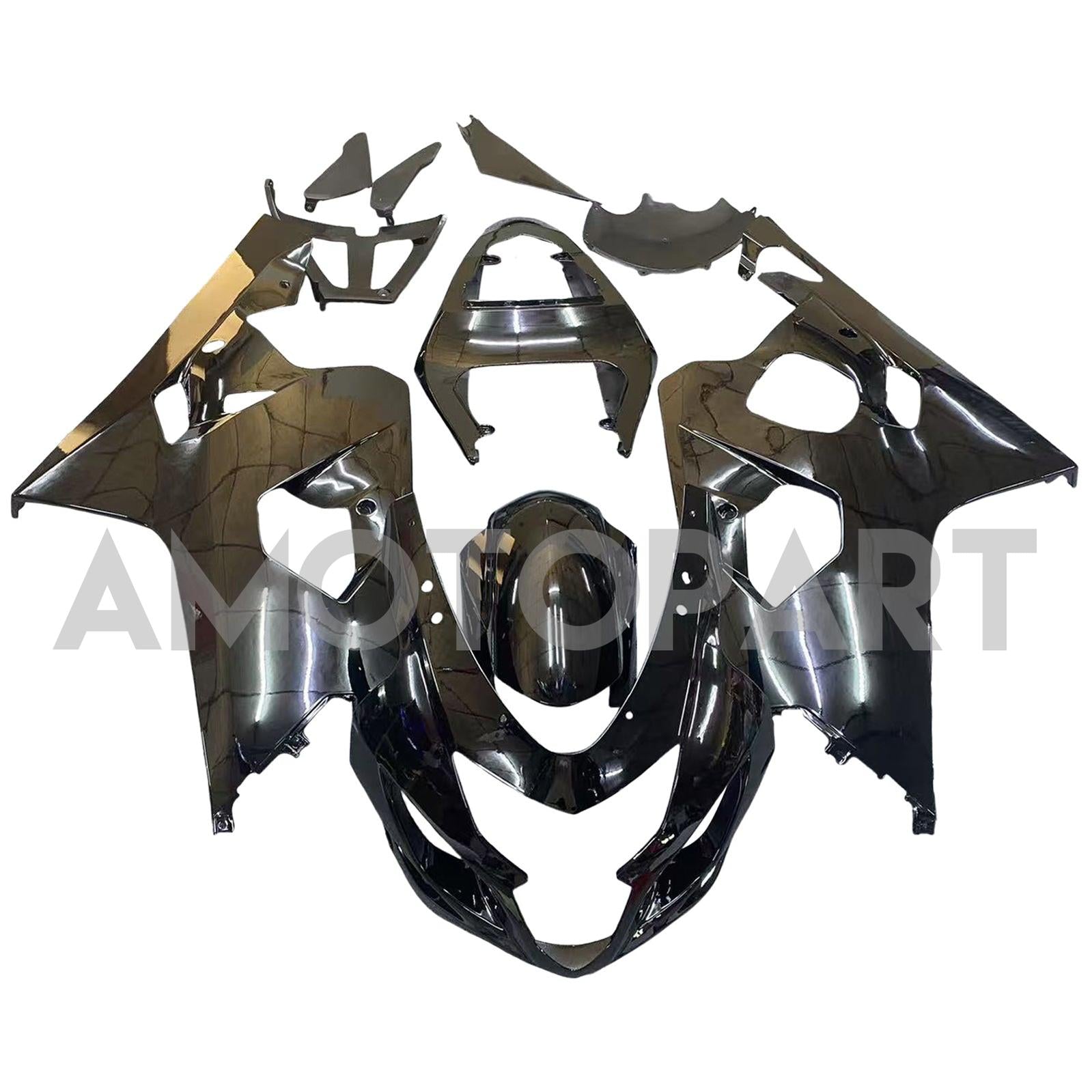 Amotopart 2004-2005 Suzuki GSXR600750 Fairing Black Kit