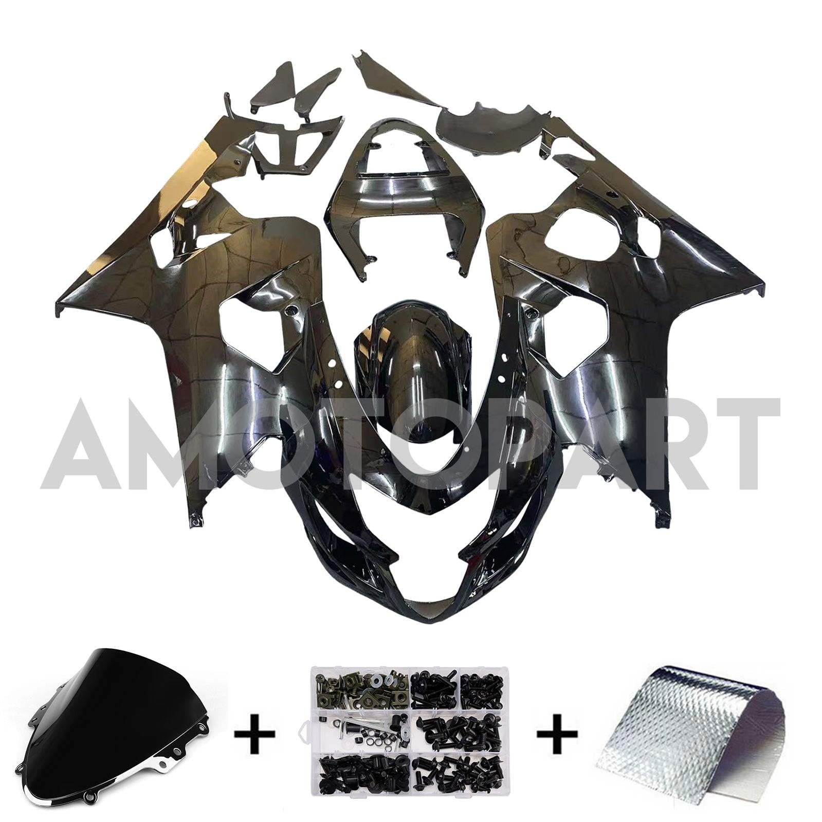 Amotopart 2004-2005 Suzuki GSXR600750 Kit preto