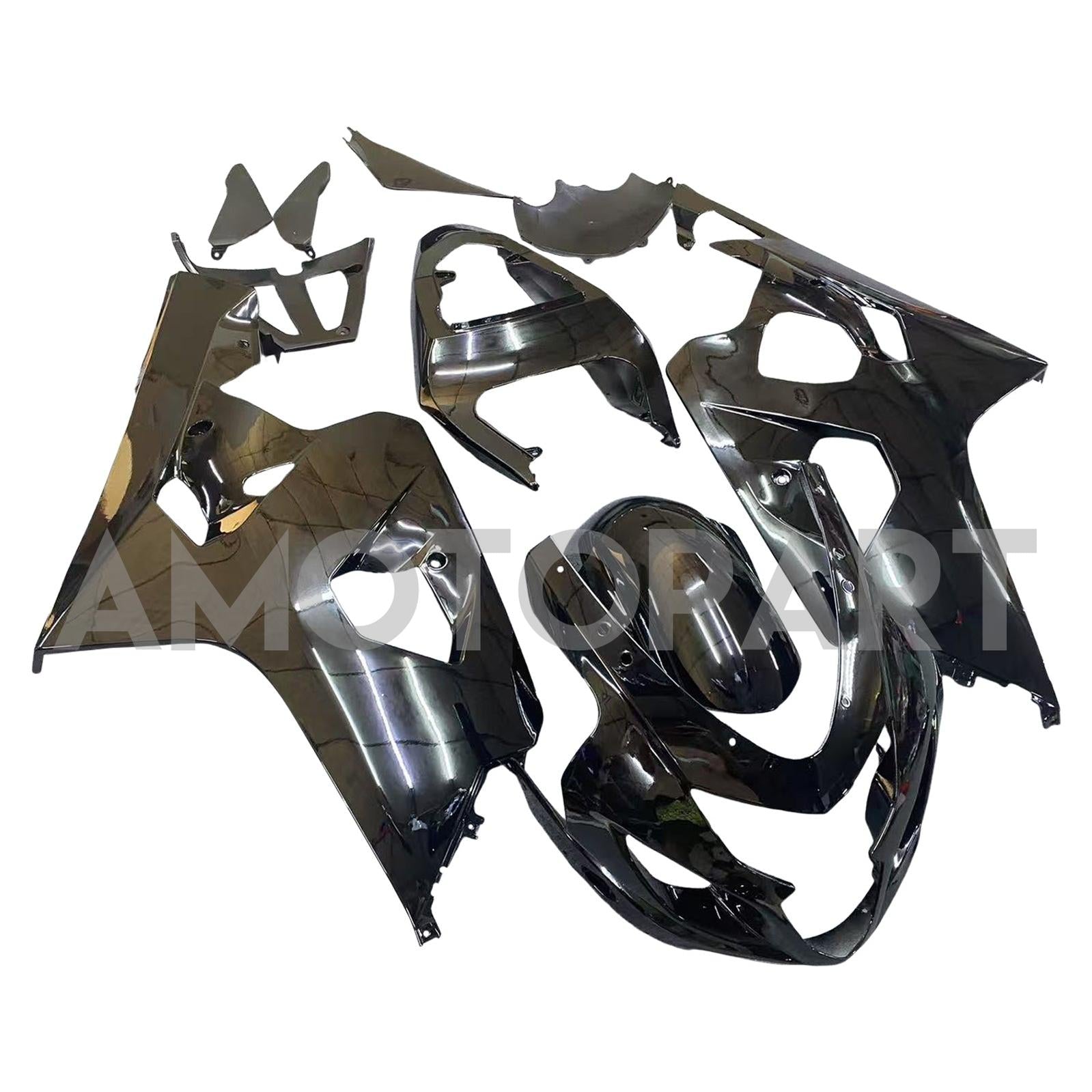 Amotopart 2004-2005 Suzuki GSXR600750 Fairing Black Kit