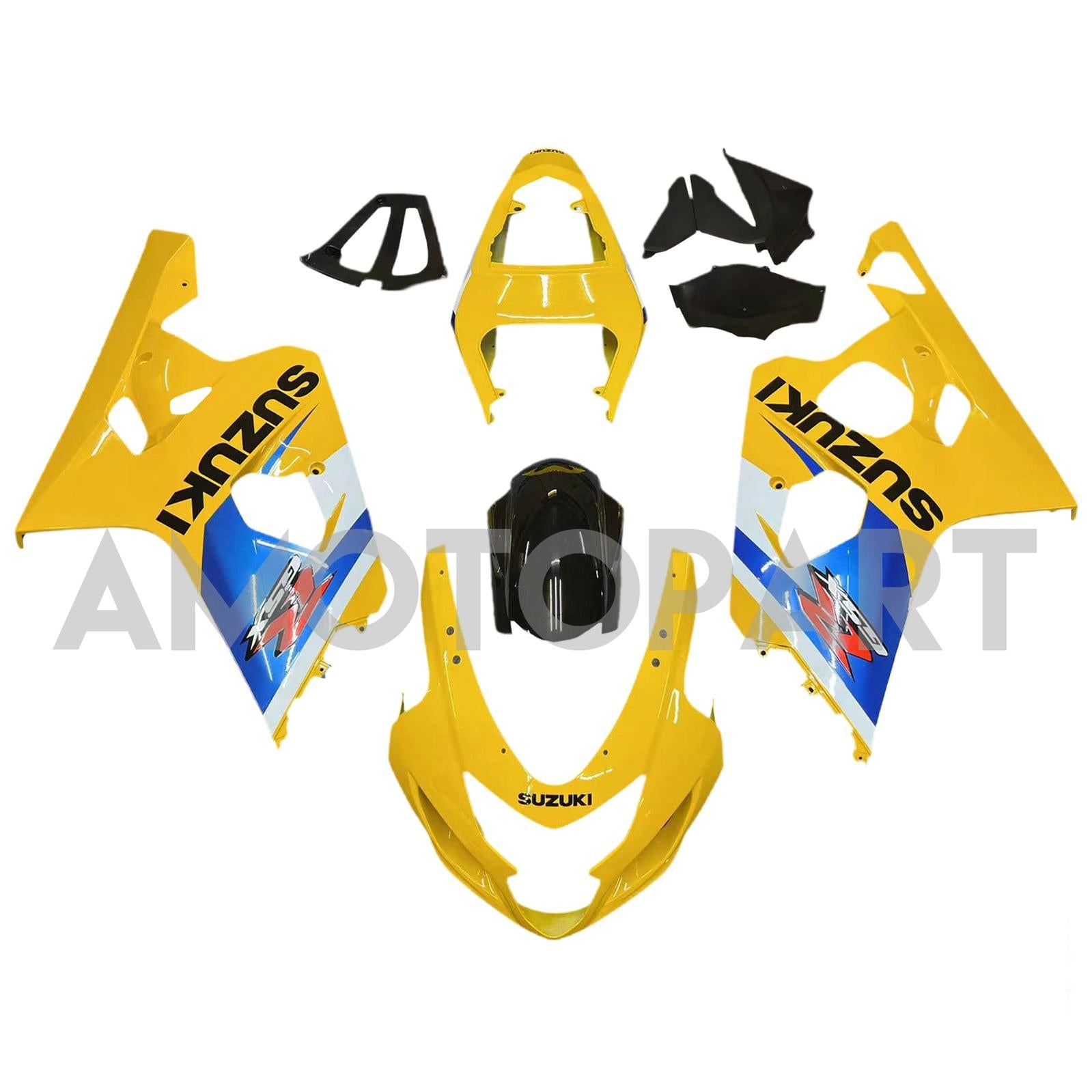 Amotopart 2004-2005 Suzuki GSXR600750 Verkleidung gelber Multi-Farb-Kit