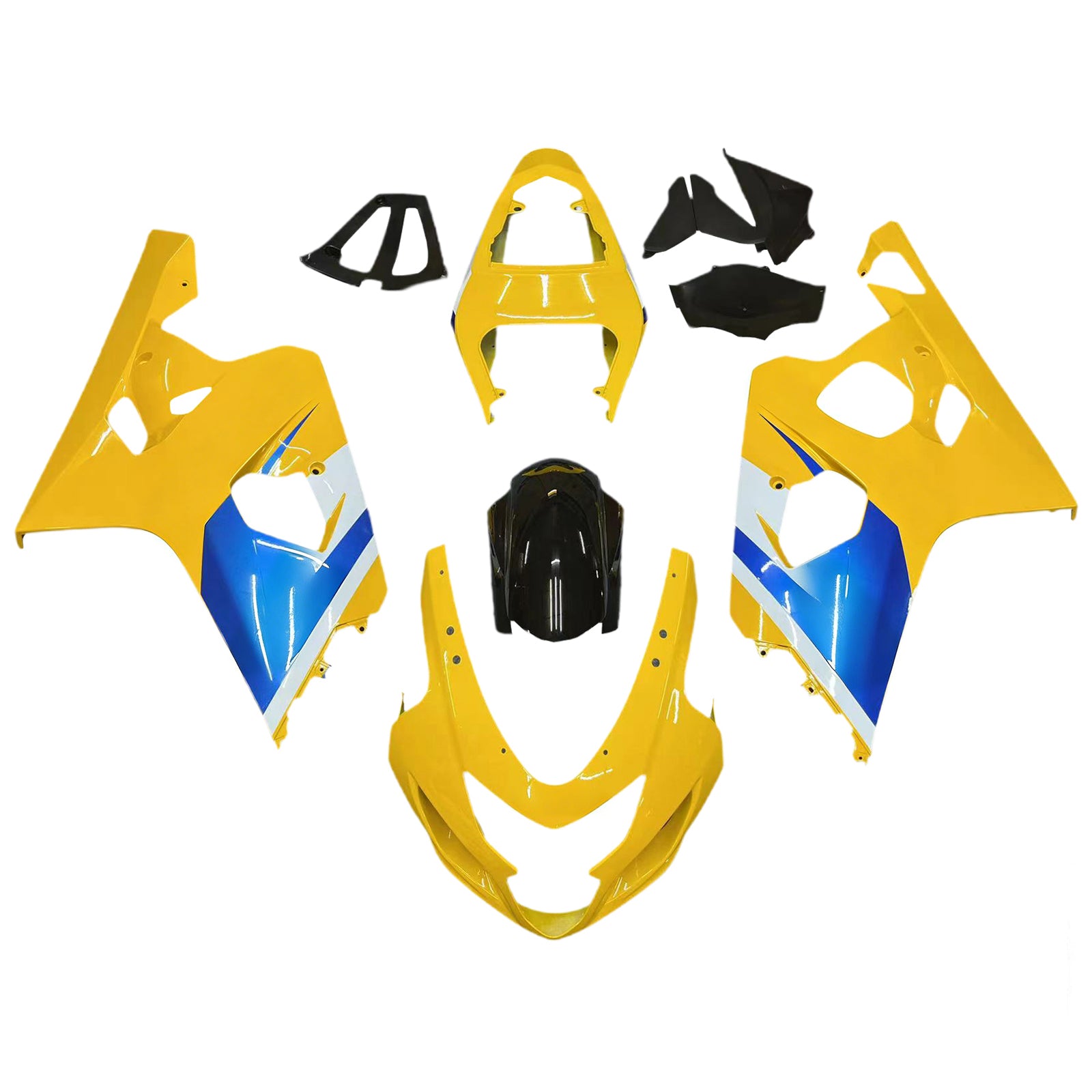 Amotopart 2004-2005 Suzuki GSXR600750 Fairing Yellow Multi Color Kit