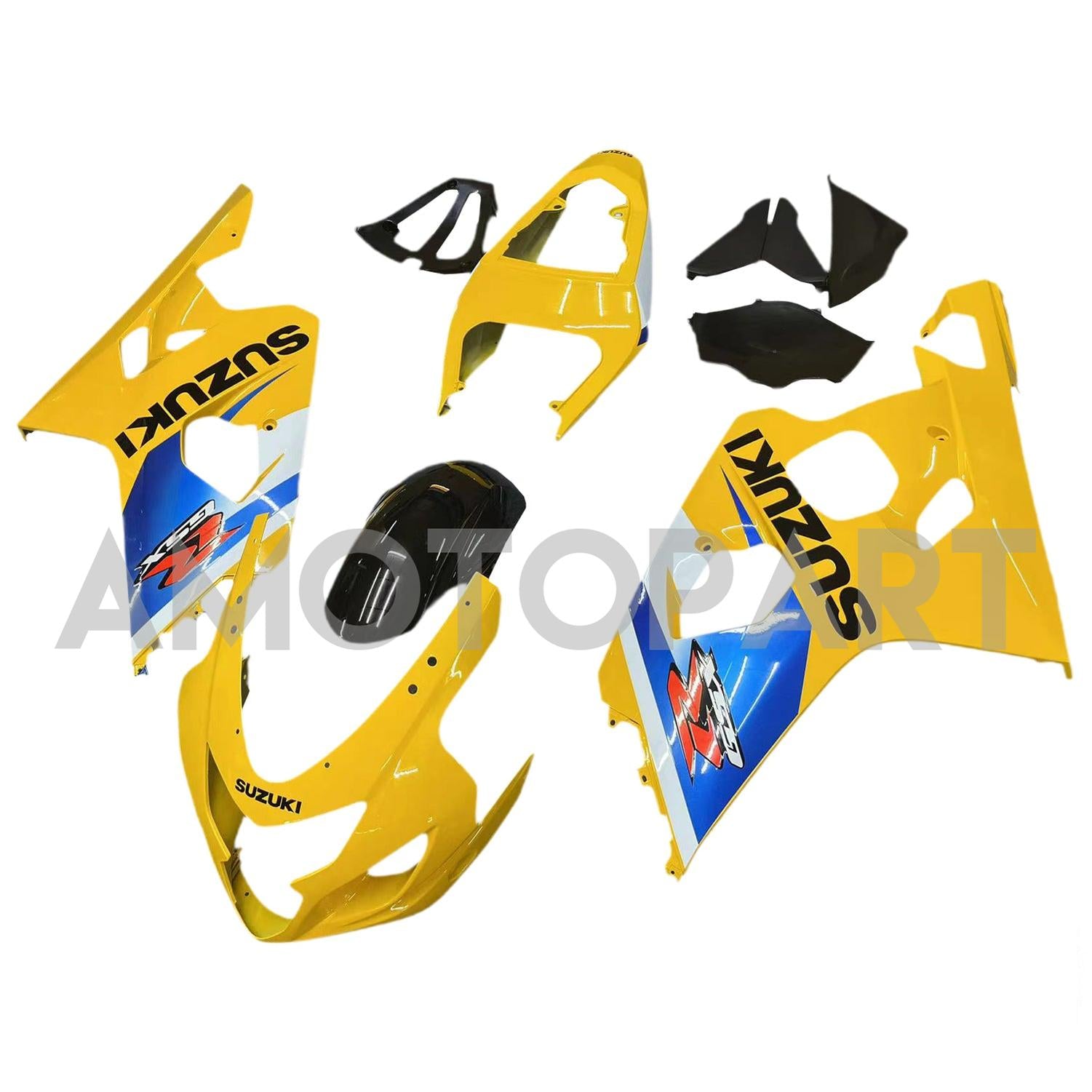 Amotopart 2004-2005 Suzuki GSXR600750 Verkleidung gelber Multi-Farb-Kit