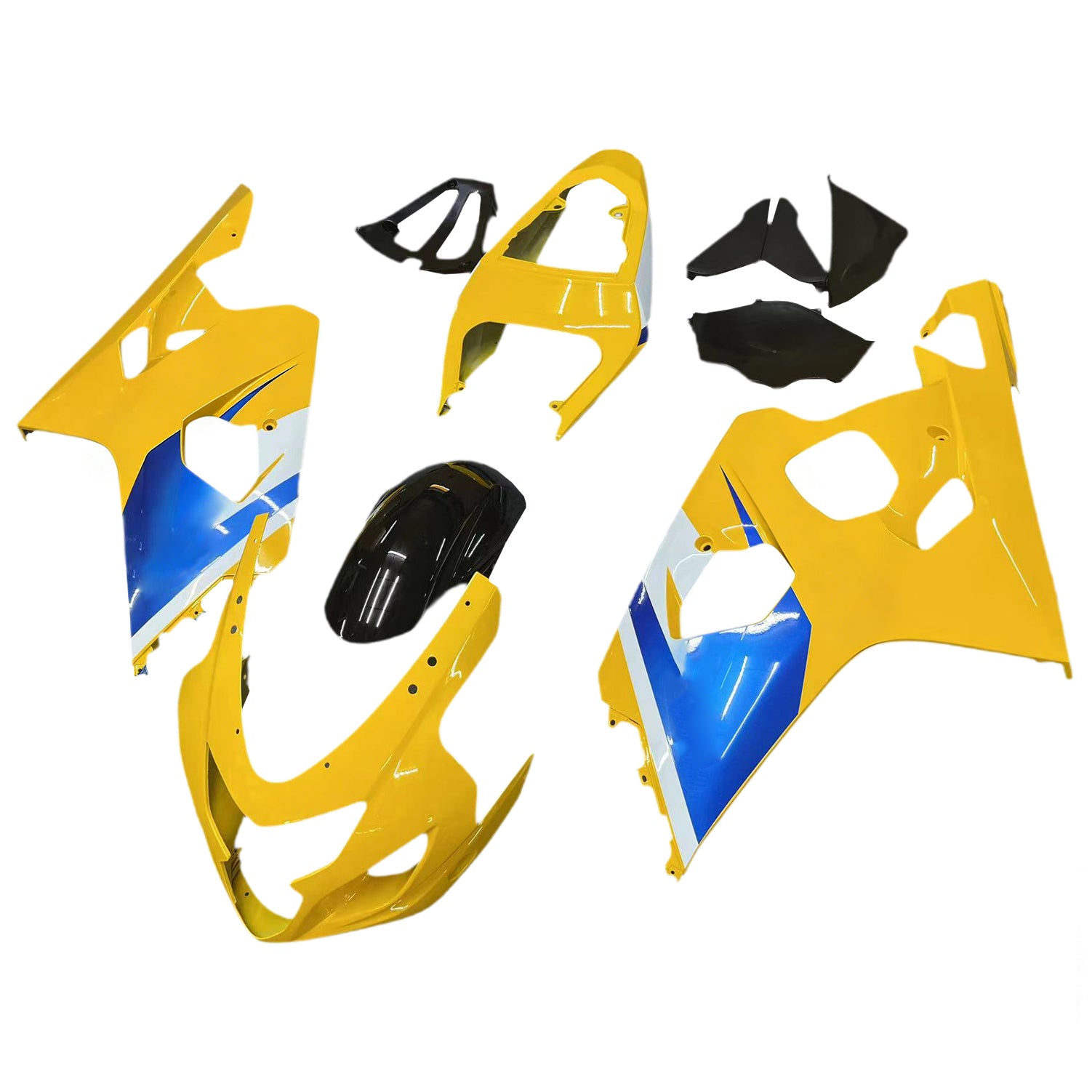 Amotopart 2004-2005 Suzuki GSXR600750 Fairing Yellow Multi Color Kit