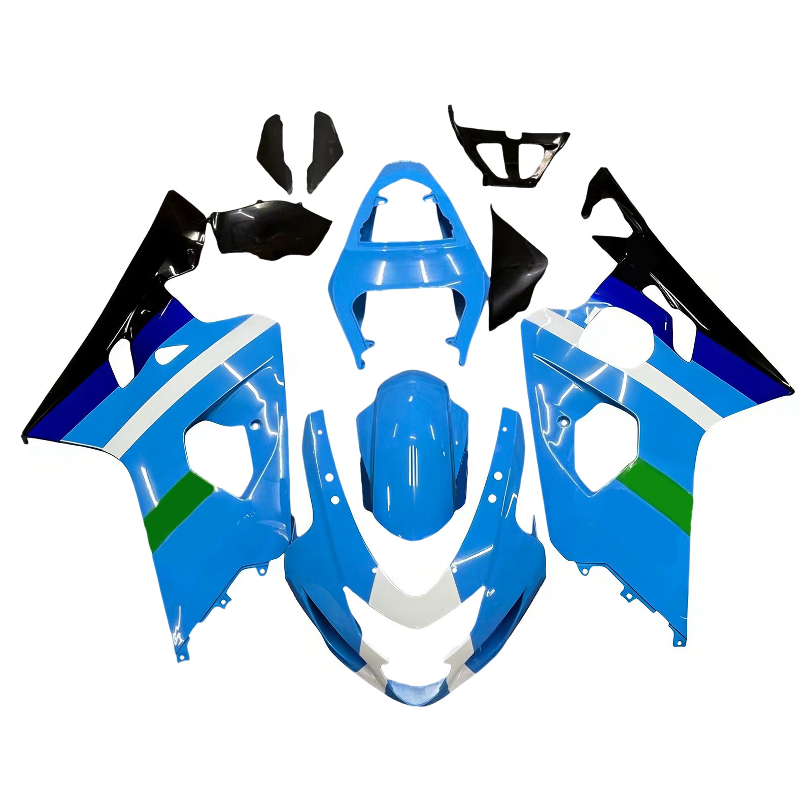 Amotopart 2004-2005 Suzuki GSXR600750 Kit Cyan Cyan