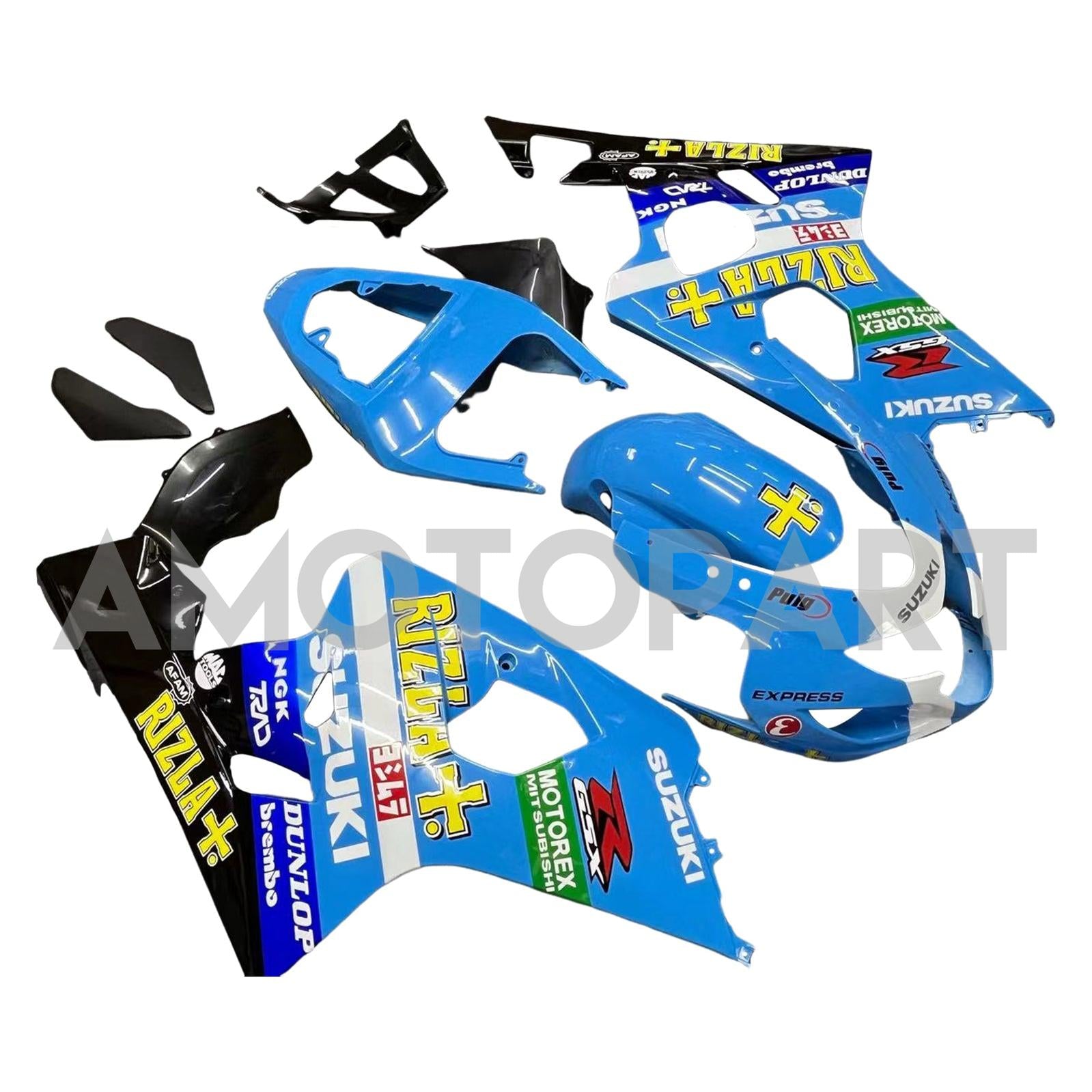Amotopart 2004-2005 Suzuki GSXR600750 Verkleidung Cyan Kit