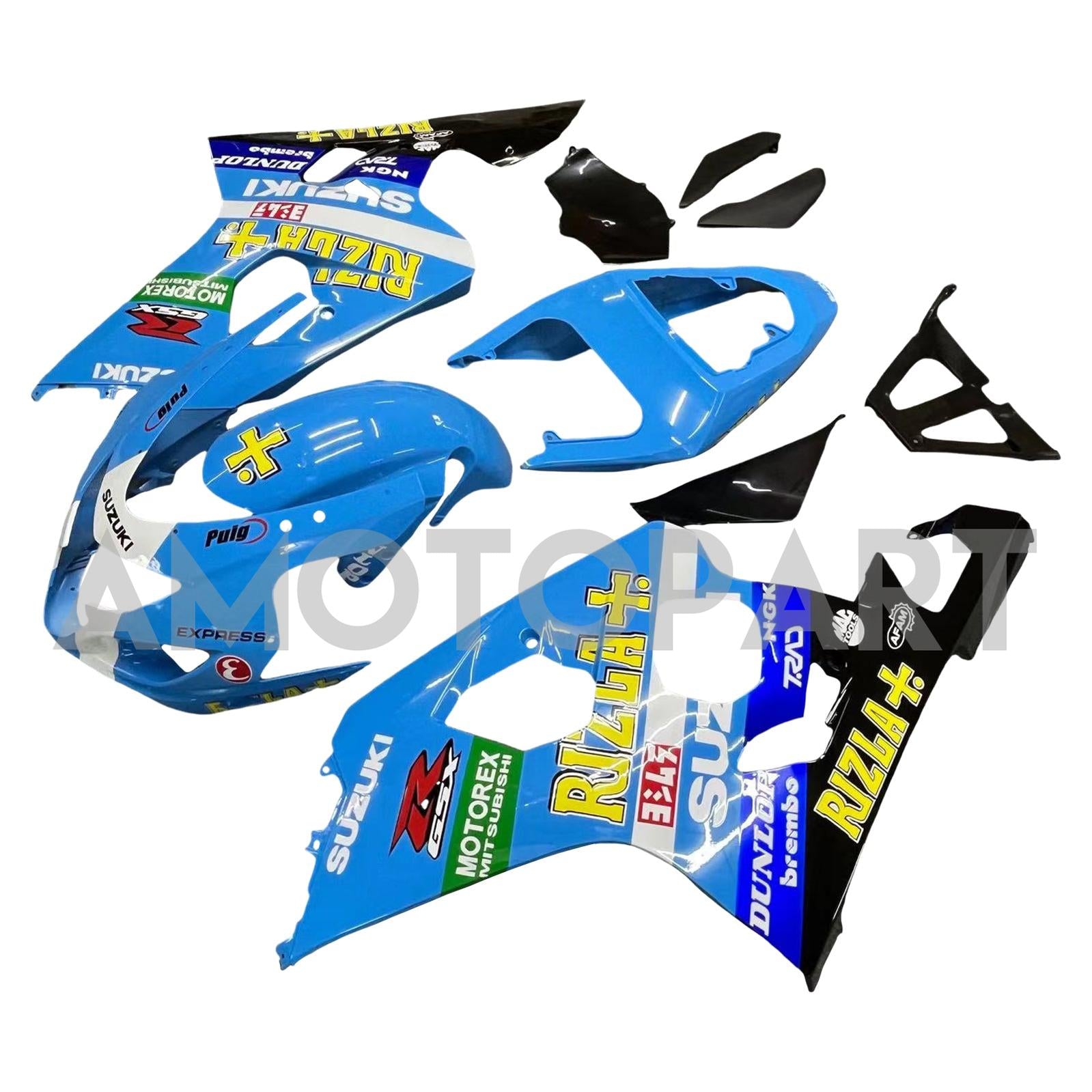 Amotopart 2004-2005 Suzuki GSXR600750 Verkleidung Cyan Kit