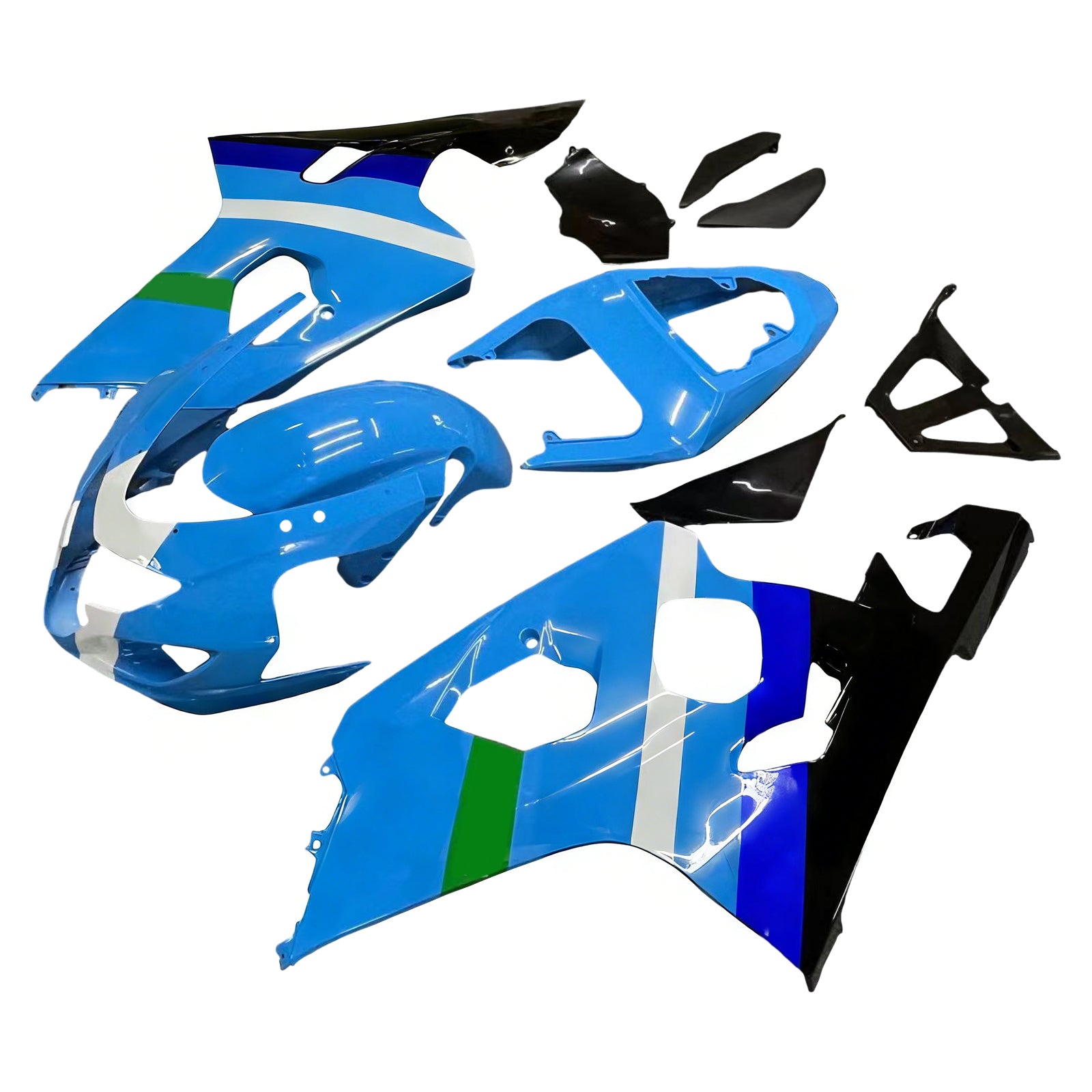 Amotopart 2004-2005 Suzuki GSXR600750 Kit Cyan Cyan