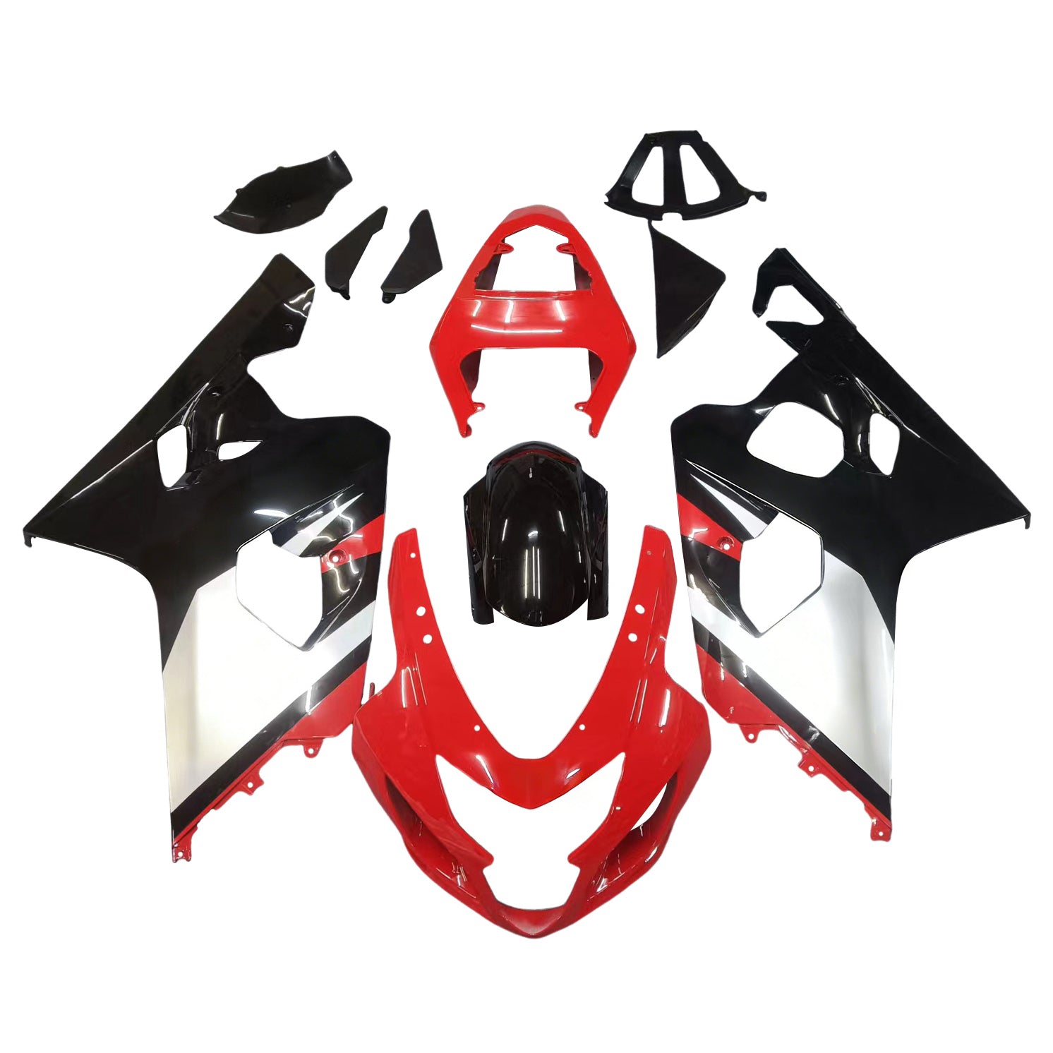 Amotopart 2004-2005 GSXR600750 SUZUKI FAILING GLOSSY RED KIT