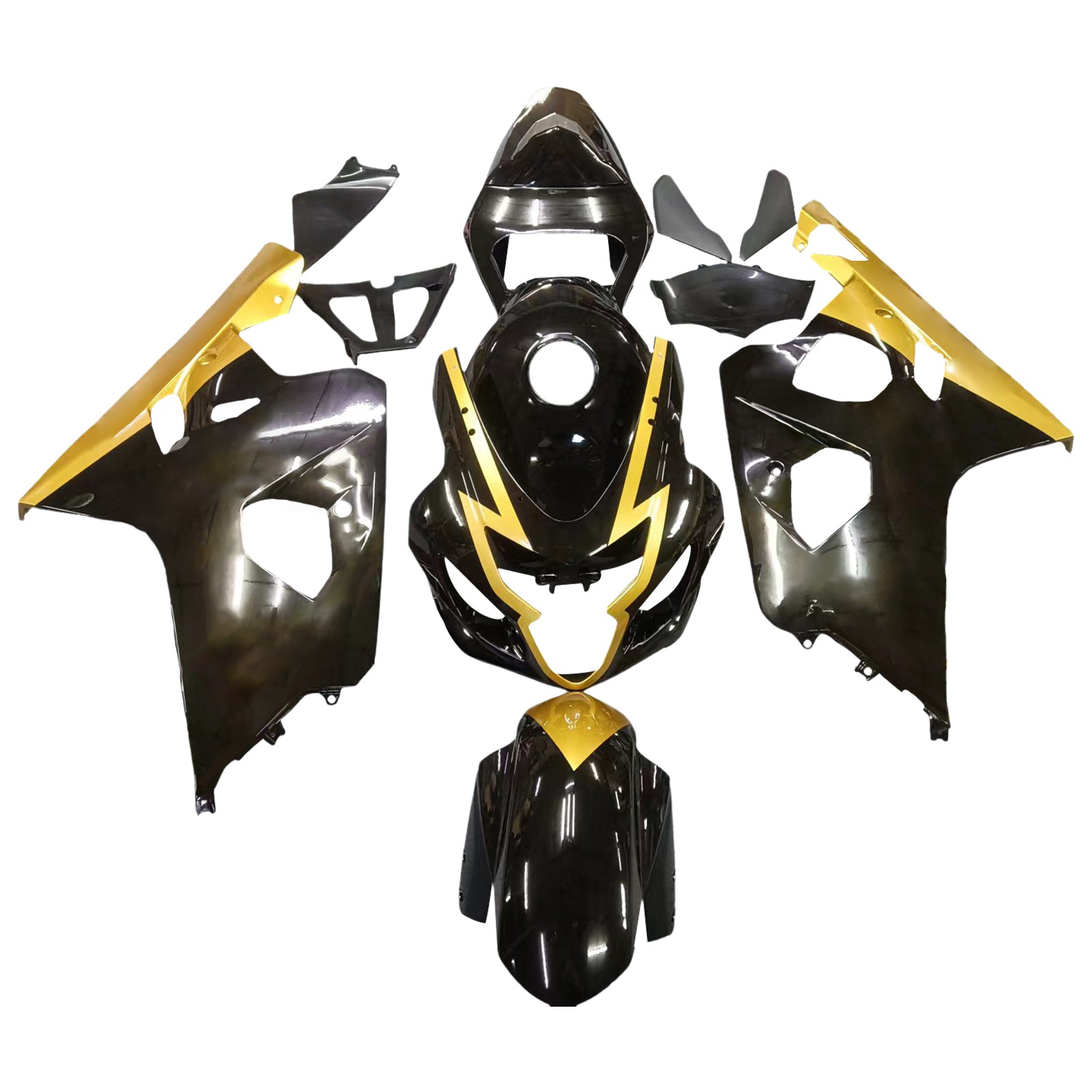 Amotopart 2004-2005 スズキ GSXR 600/750 K4 ブラック&ゴールド フェアリングキット