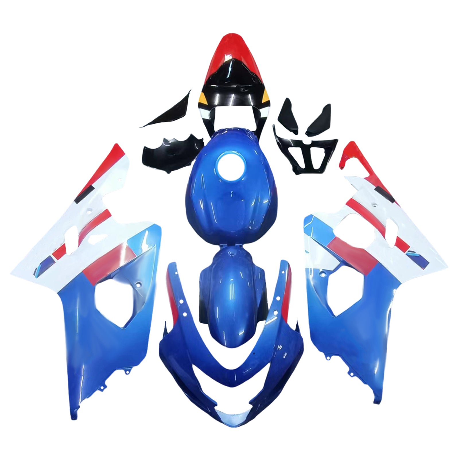 Amotopart 2004-2005 Suzuki GSXR 600/750 K4 Blue & White Fairing Kit