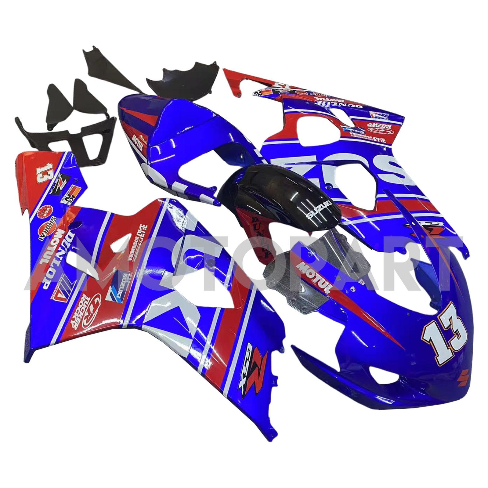 Amotopart 2004-2005 Suzuki GSXR 600/750 K4 Blue&Red Fairing Kit
