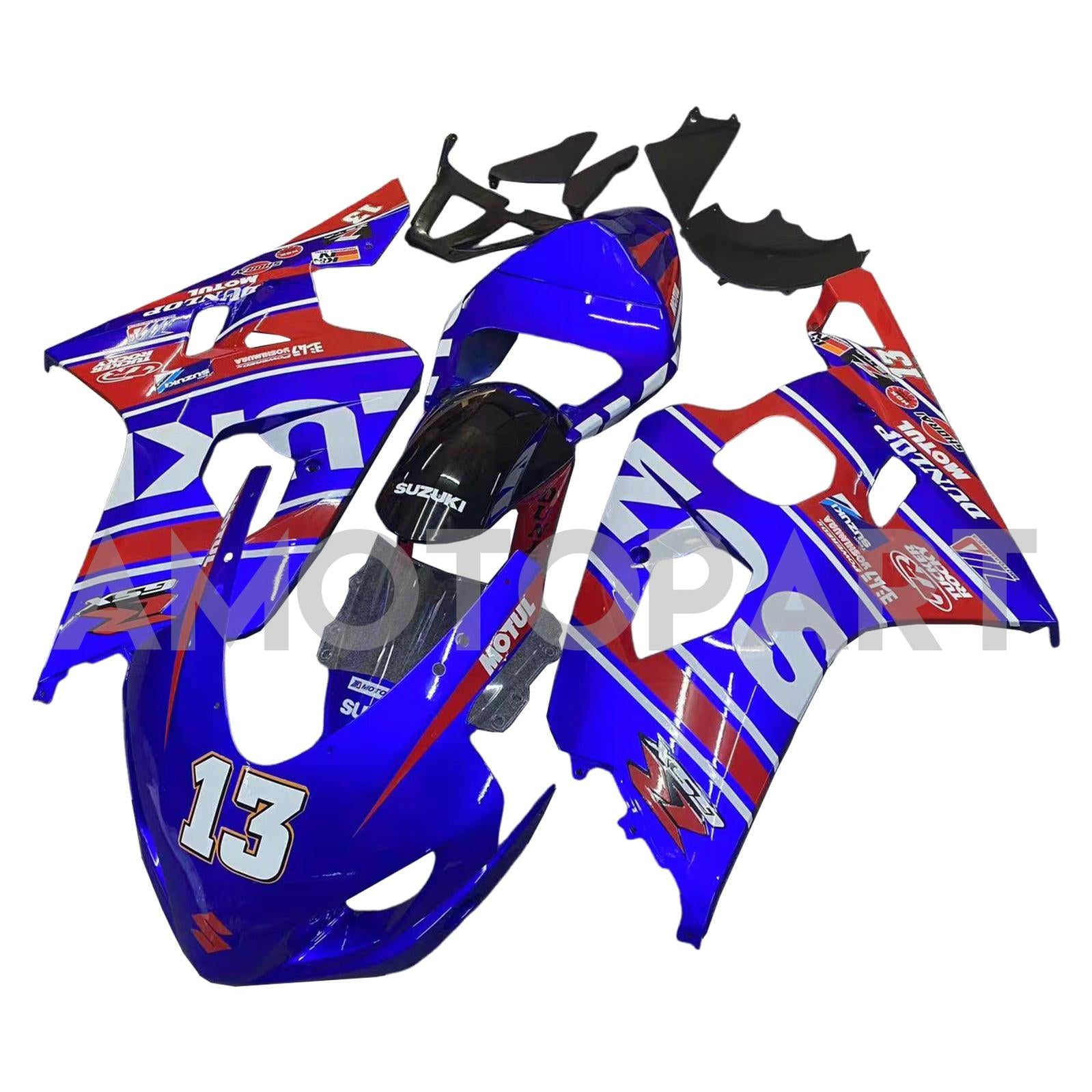 Amotopart 2004-2005 Suzuki GSXR 600/750 K4 Blue&Red Fairing Kit