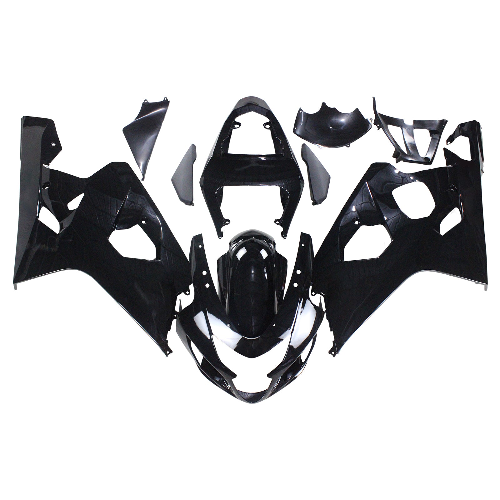 Amotopart Suzuki 2004-2005 GSXR 600/750 Kit de carénage noir gloss