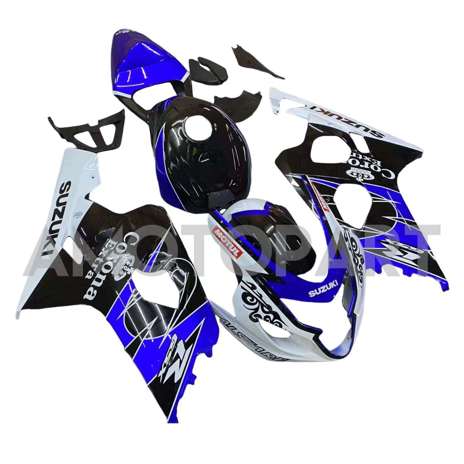 Amotopart Suzuki 2004-2005 GSXR 600/750 Blue Black White Fairing Kit