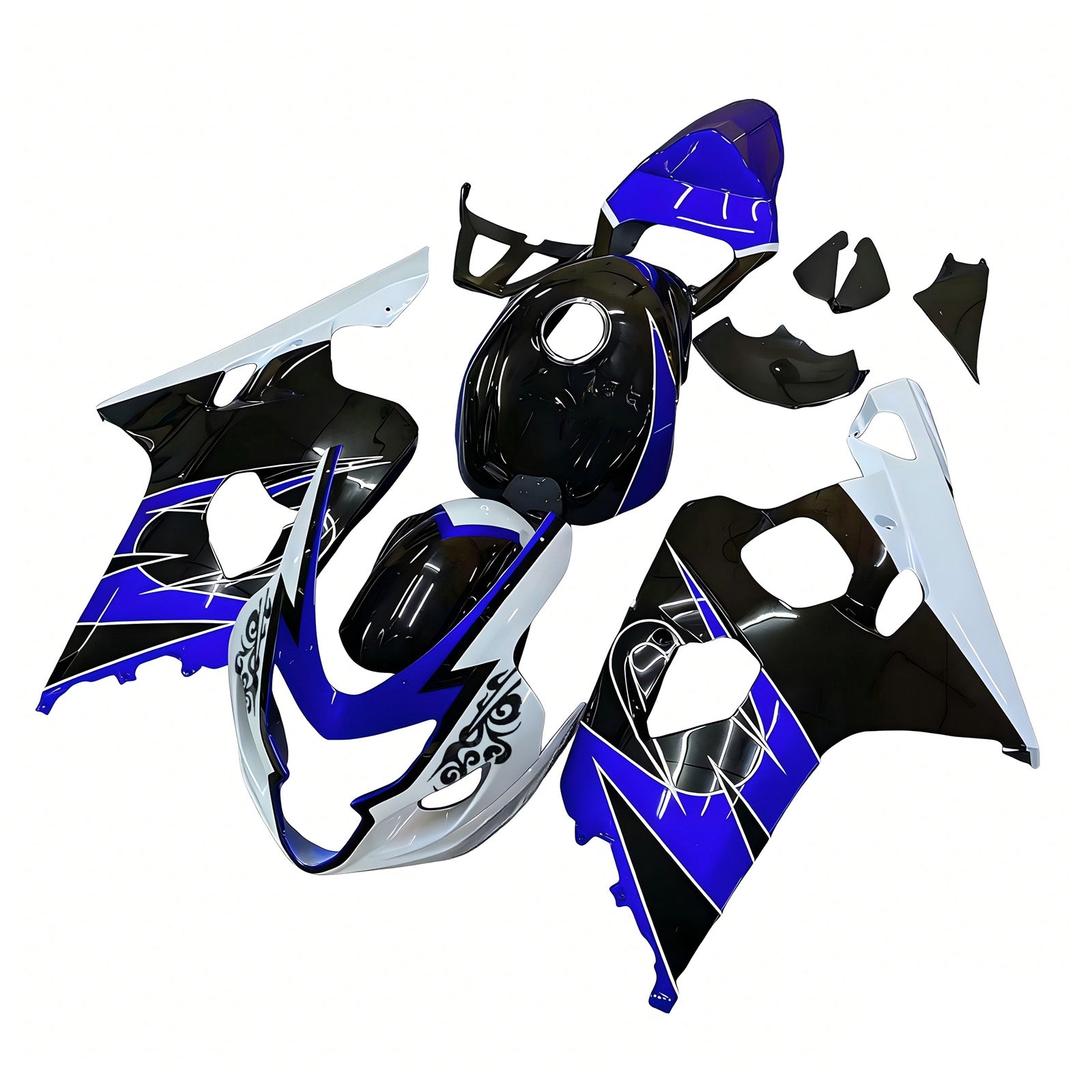 Amotopart Suzuki 2004-2005 GSXR 600/750 Blue Black White Fairing Kit