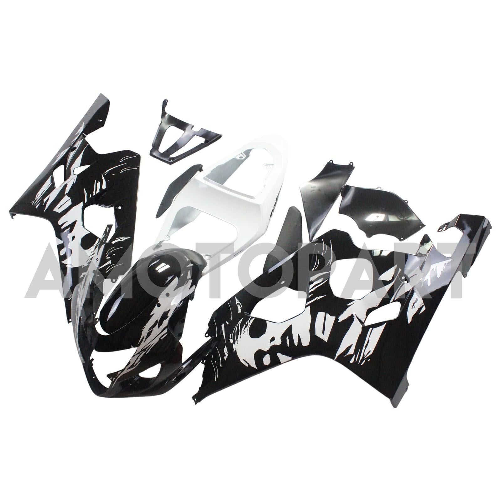 Amotopart Suzuki 2004-2005 GSXR 600/750 Black White Cartoon Fairing Kit