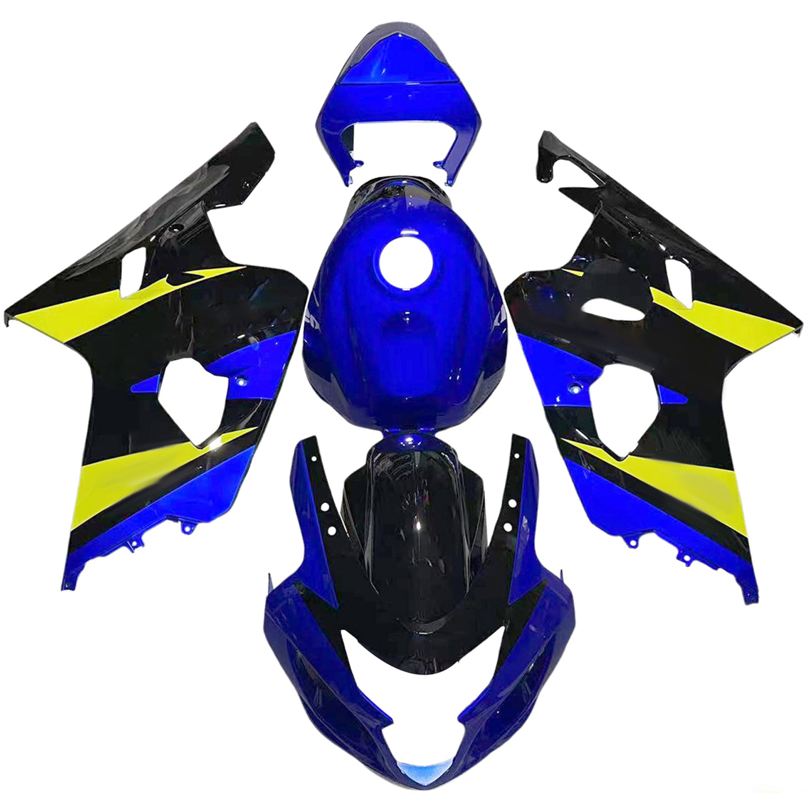 Amotopart Suzuki 2004-2005 GSXR 600/750 Blue Yellow Failing Kit