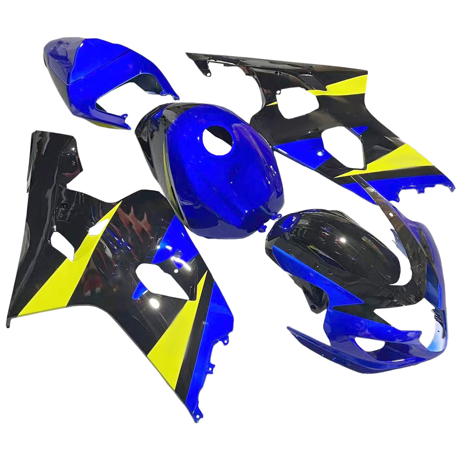 Amotopart Suzuki 2004-2005 GSXR 600/750 Blue Yellow Failing Kit