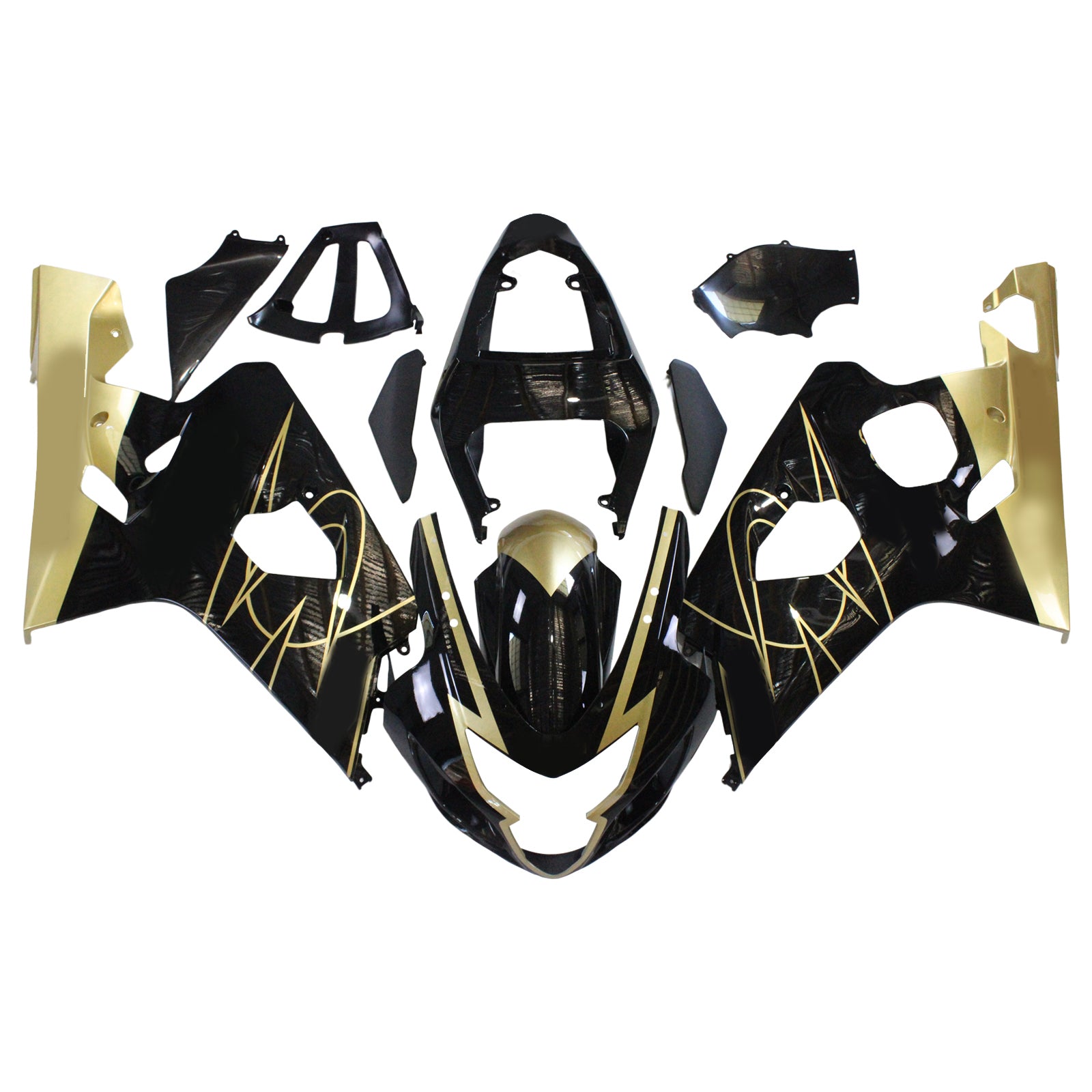Amotopart Suzuki 2004-2005 GSXR 600/750 Gold Black Fairing Kit