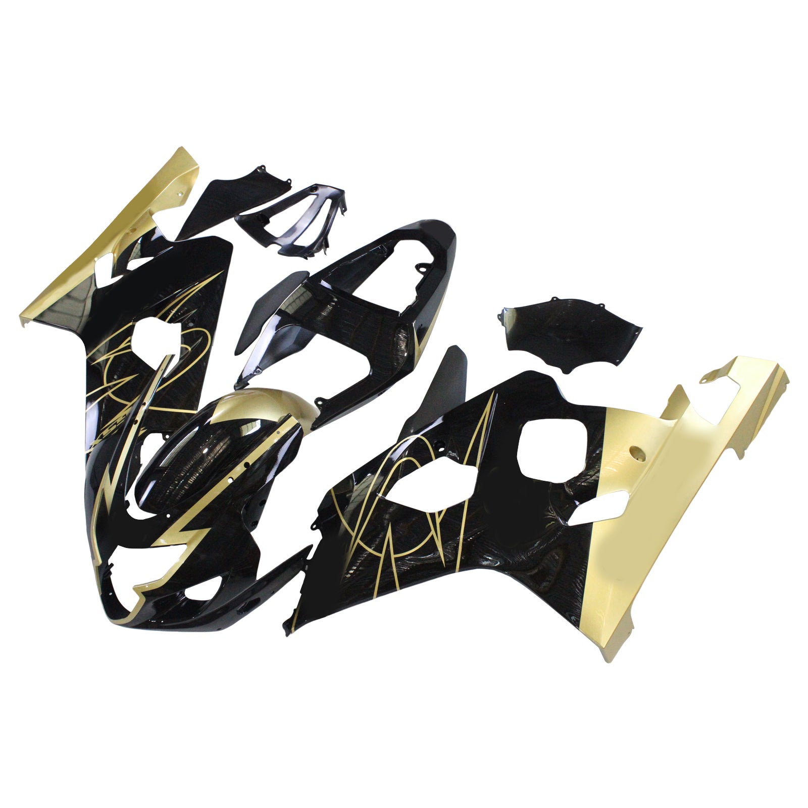 Amotopart Suzuki 2004-2005 GSXR 600/750 Gold Black Fairing Kit