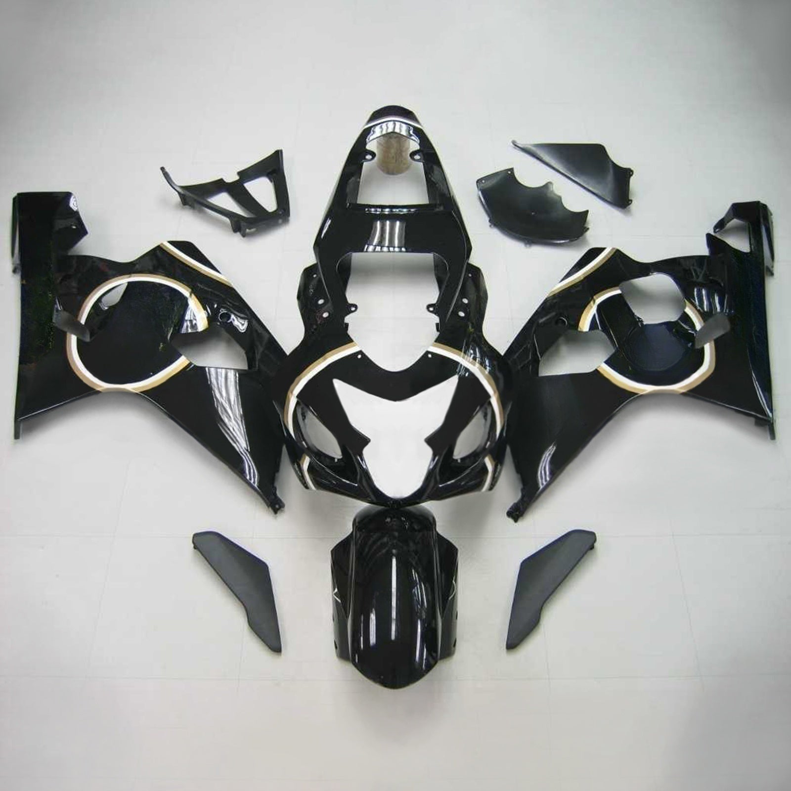 Amotopart Suzuki 2004-2005 GSXR 600/750 Black Fairing Kit