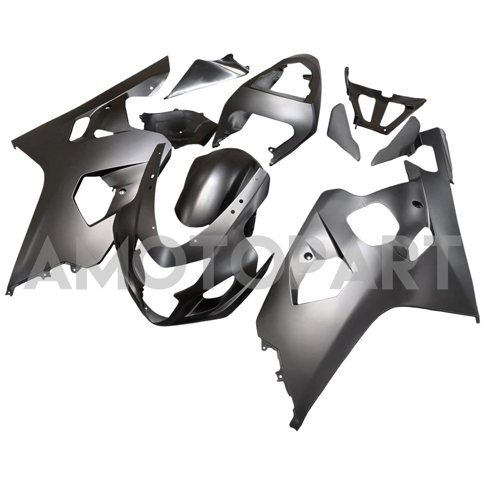 Amotopart Suzuki 2004-2005 GSXR 600/750 All Matte Black Fairing Kit