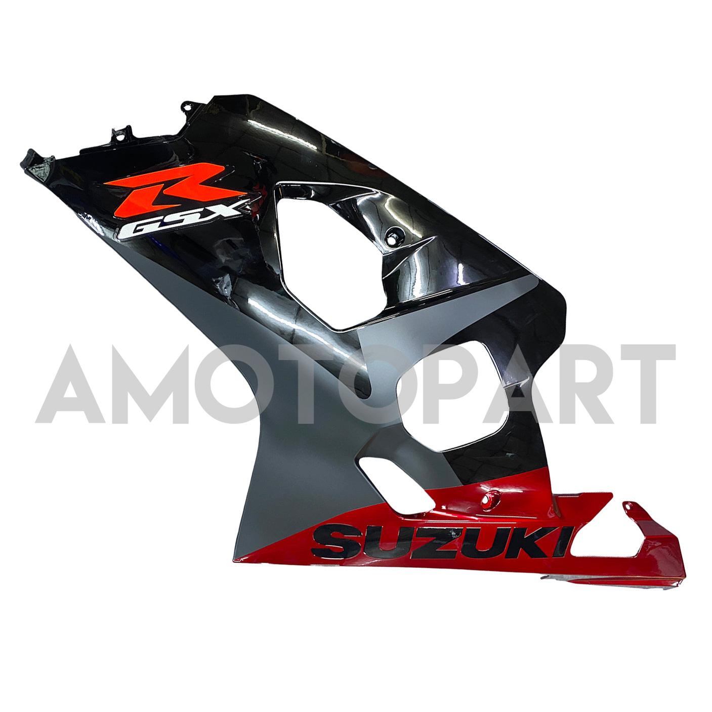Amotopart Suzuki 2004-2005 GSXR 600/750 Black with Red Fairing Kit