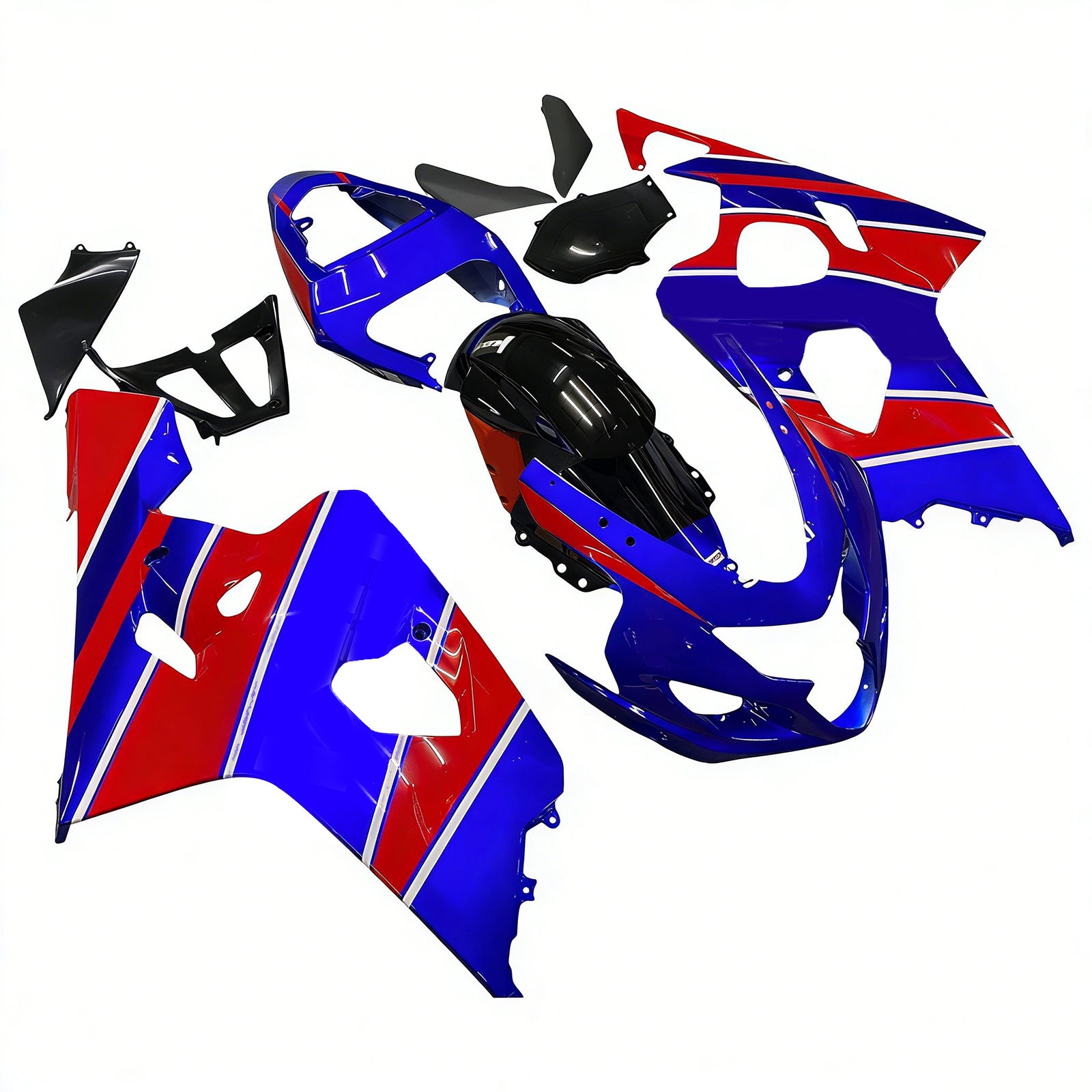 Amotopart Suzuki 2004-2005 GSXR 600/750 Blue Mix Red Fairing Kit