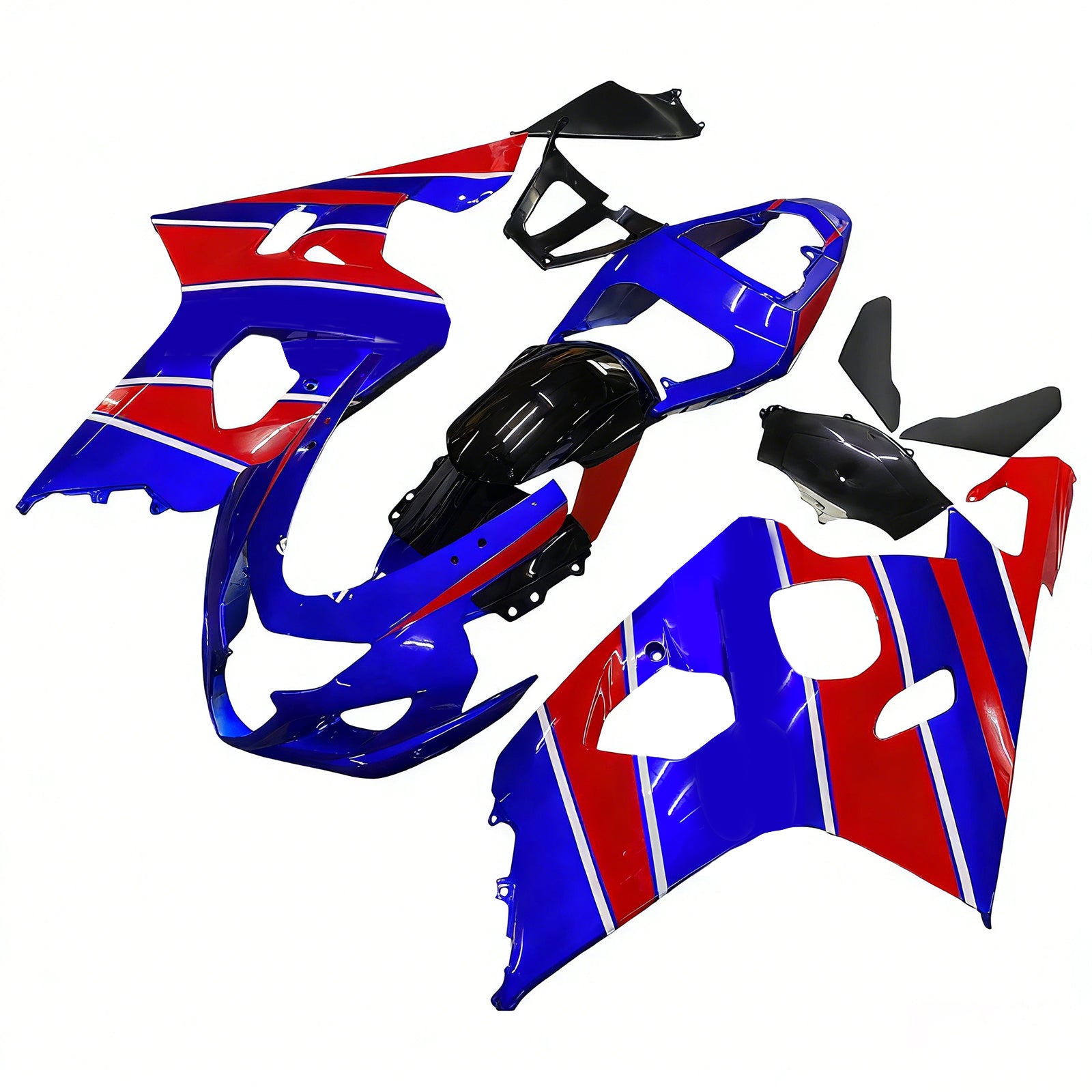 Amotopart Suzuki 2004-2005 GSXR 600/750 Blue Mix Red Fairing Kit