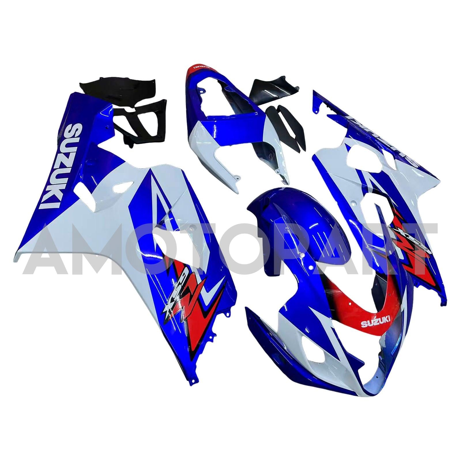 Amotopart Suzuki 2004-2005 GSXR 600/750 Red White Blue Fairing Kit