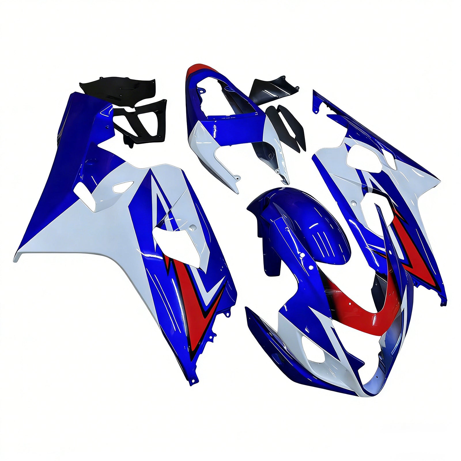 Amotopart Suzuki 2004-2005 GSXR 600/750 Red White Blue Fairing Kit