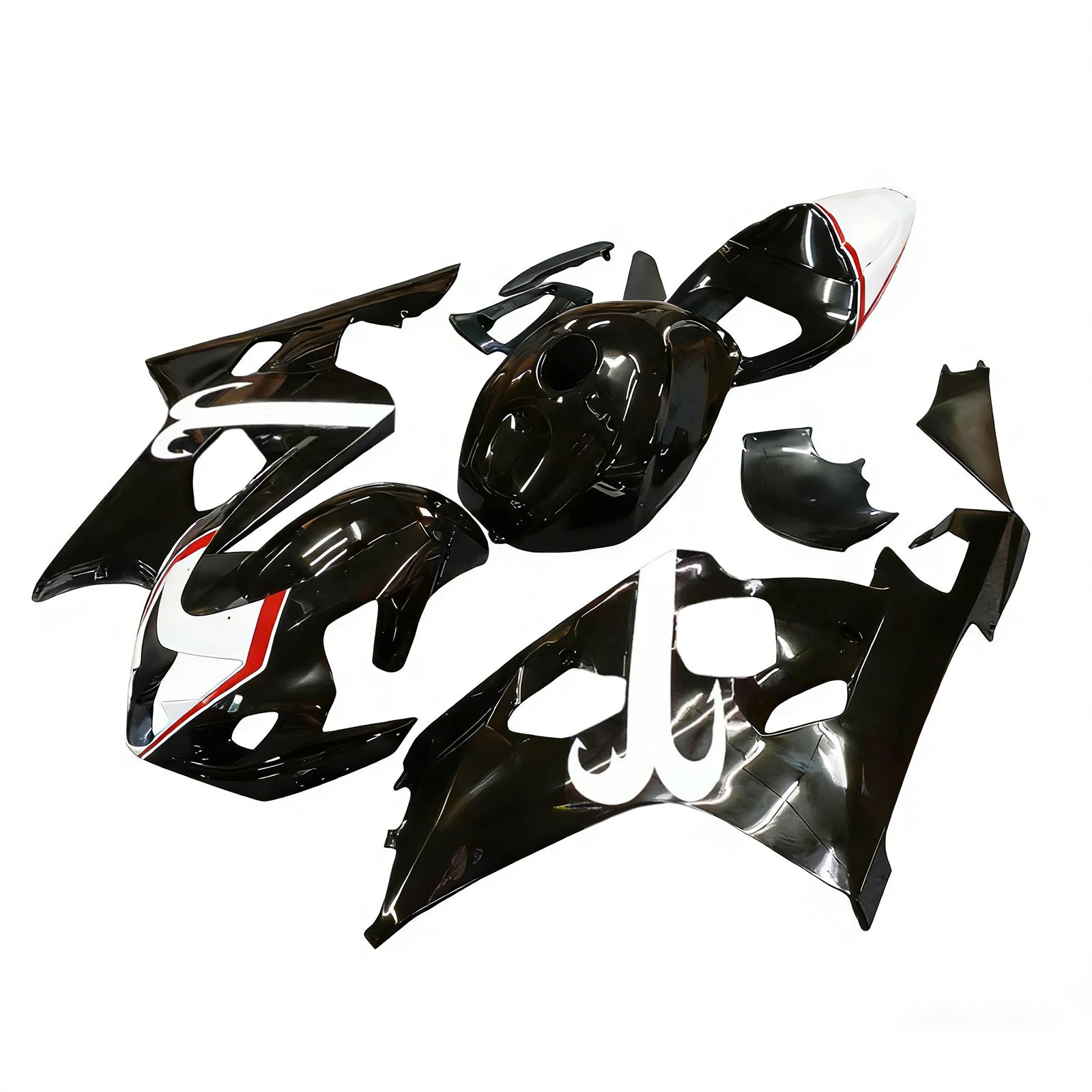 Amotopart 2004-2005 K4 GSXR 600/750 Suzuki White&Black Style4 Fairing Kit