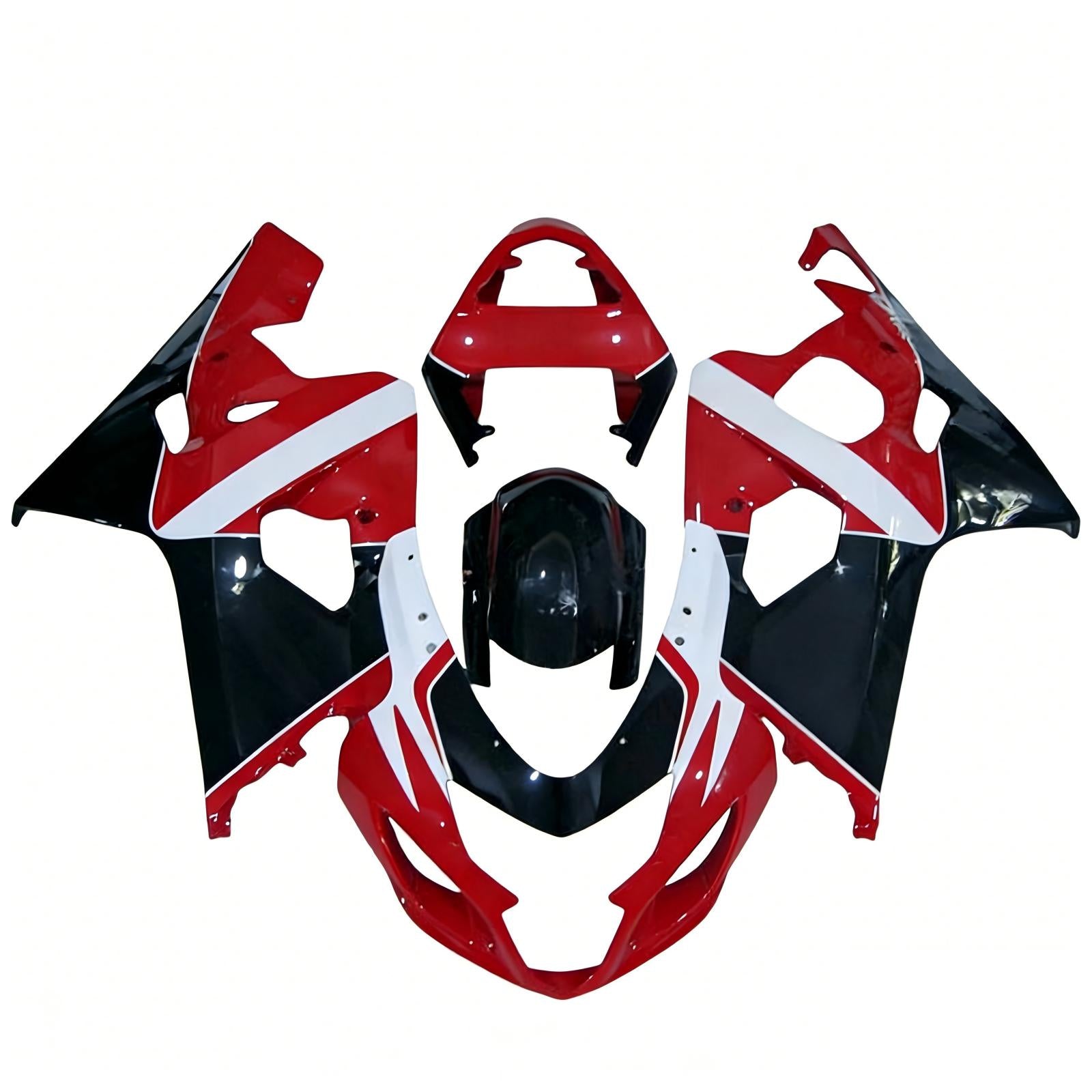 Amotopart 2004-2005 K4 GSXR 600/750 Suzuki Red & Black Japanese Fairing Kit