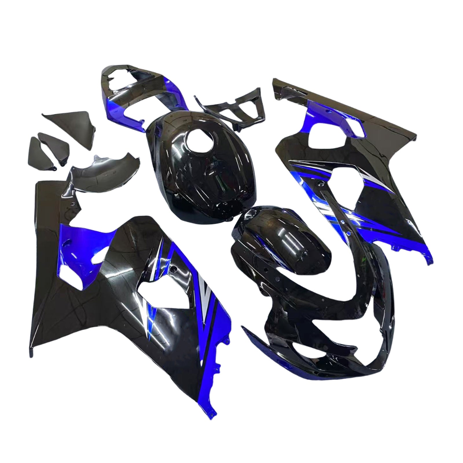 Amotopart 2004–2005 K4 GSXR 600/750 Suzuki Blau&Schwarzes Style6 Verkleidungsset
