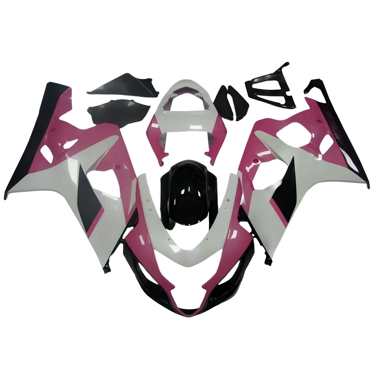 Amotopart 2004-2005 K4 GSXR 600/750 Suzuki Pink & White Fair Kit