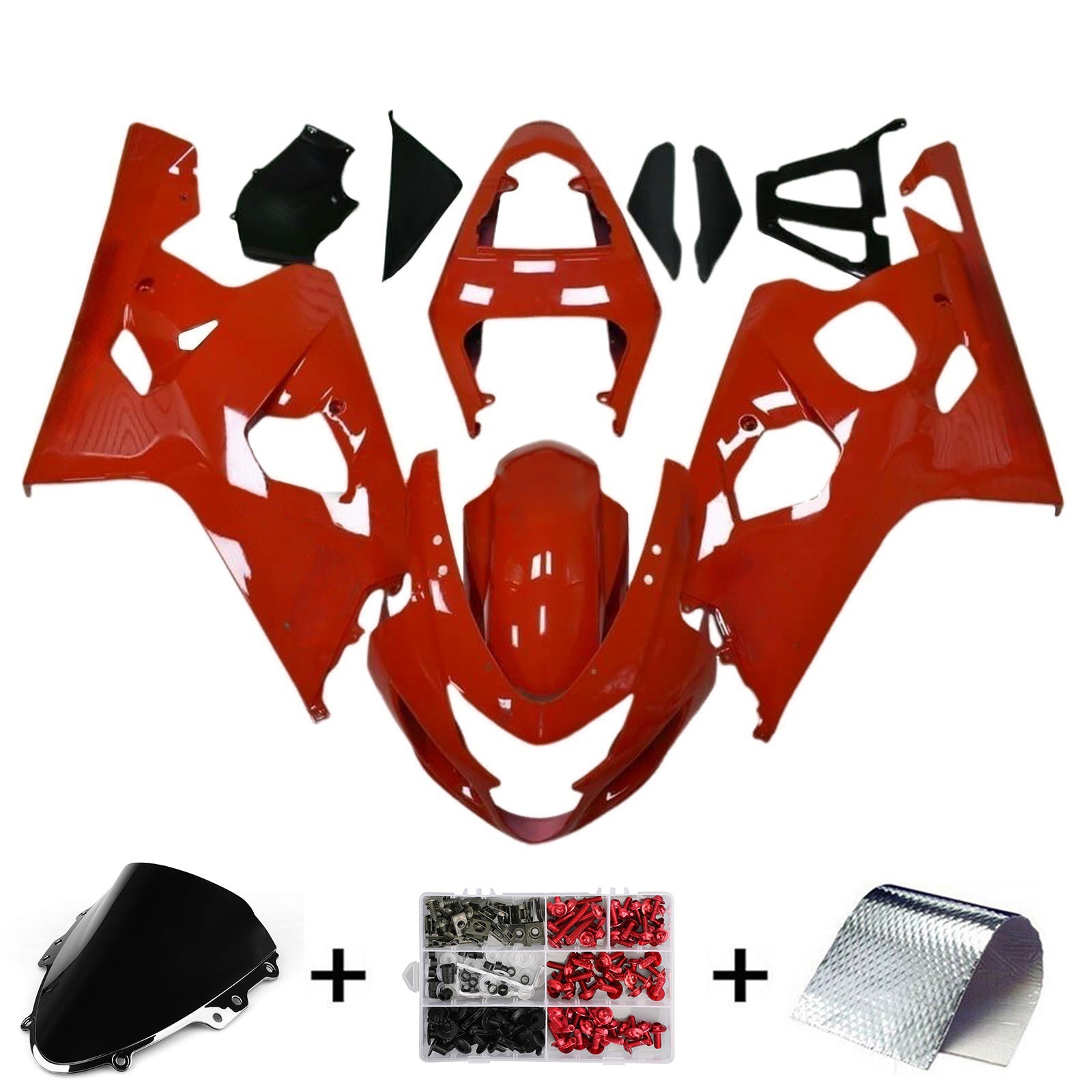 Amotopart 2004-2005 K4 GSXR 600/750 Suzuki Red Fairing Kit
