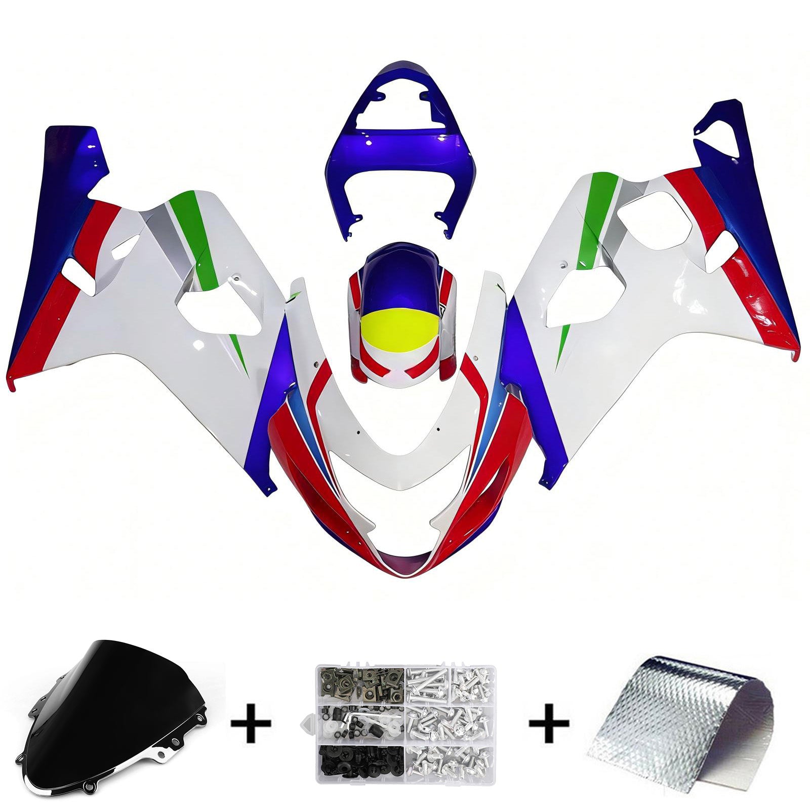 Amotopart 2004-2005 K4 GSXR 600/750 Suzuki Kit carena multicolore
