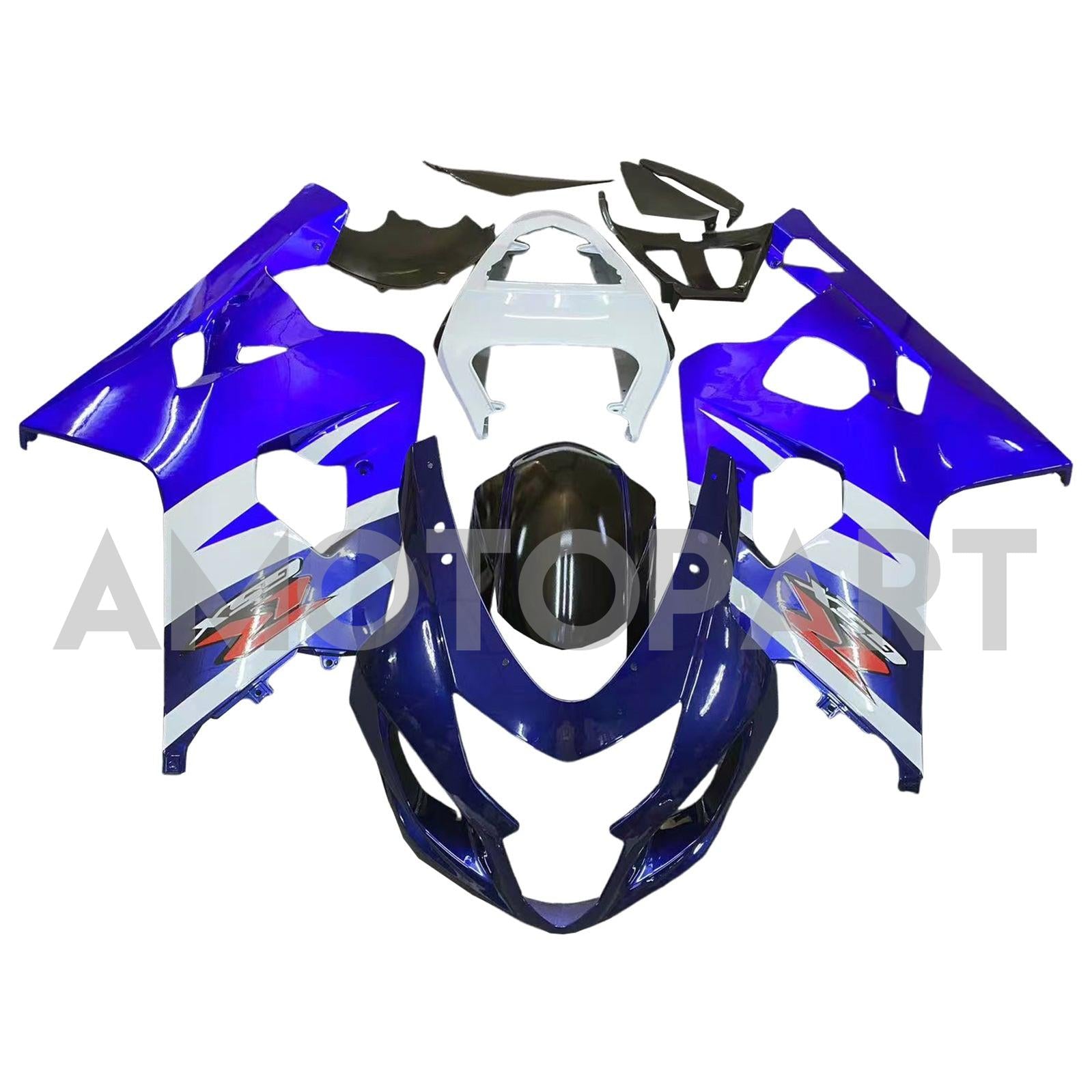Amotopart 2004-2005 K4 GSXR 600/750 Suzuki Blue&Black Style4 Kit carena