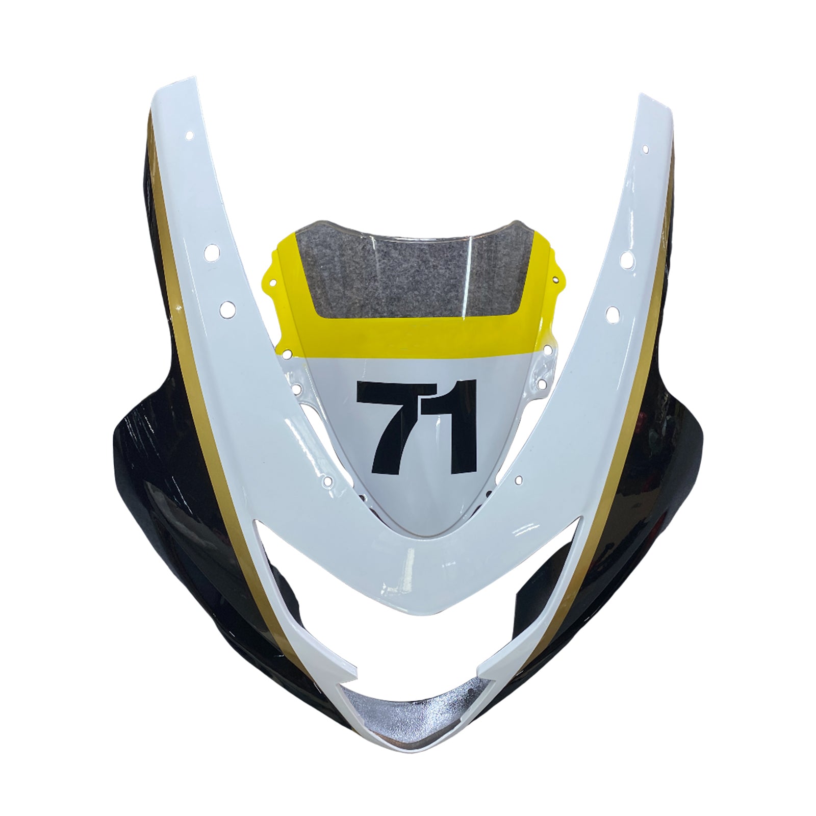 Amotopart 2004-2005 K4 GSXR 600/750 Suzuki Blanc&Kit de carénage Black Style2