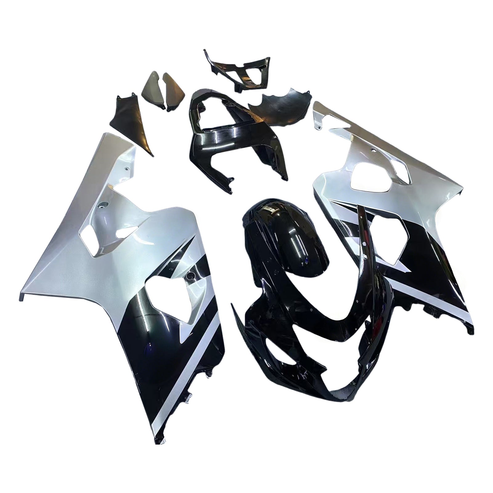 Amotopart 2004-2005 K4 GSXR 600/750 Suzuki Black&Grey Fairing Kit